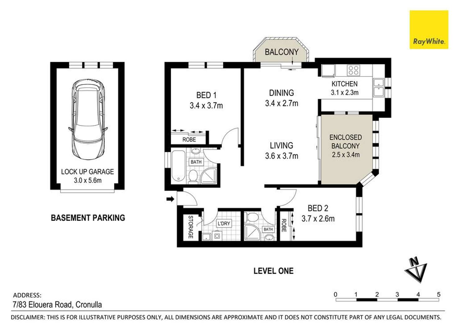 Floorplan of Homely apartment listing, 7/83 Elouera Road, Cronulla NSW 2230