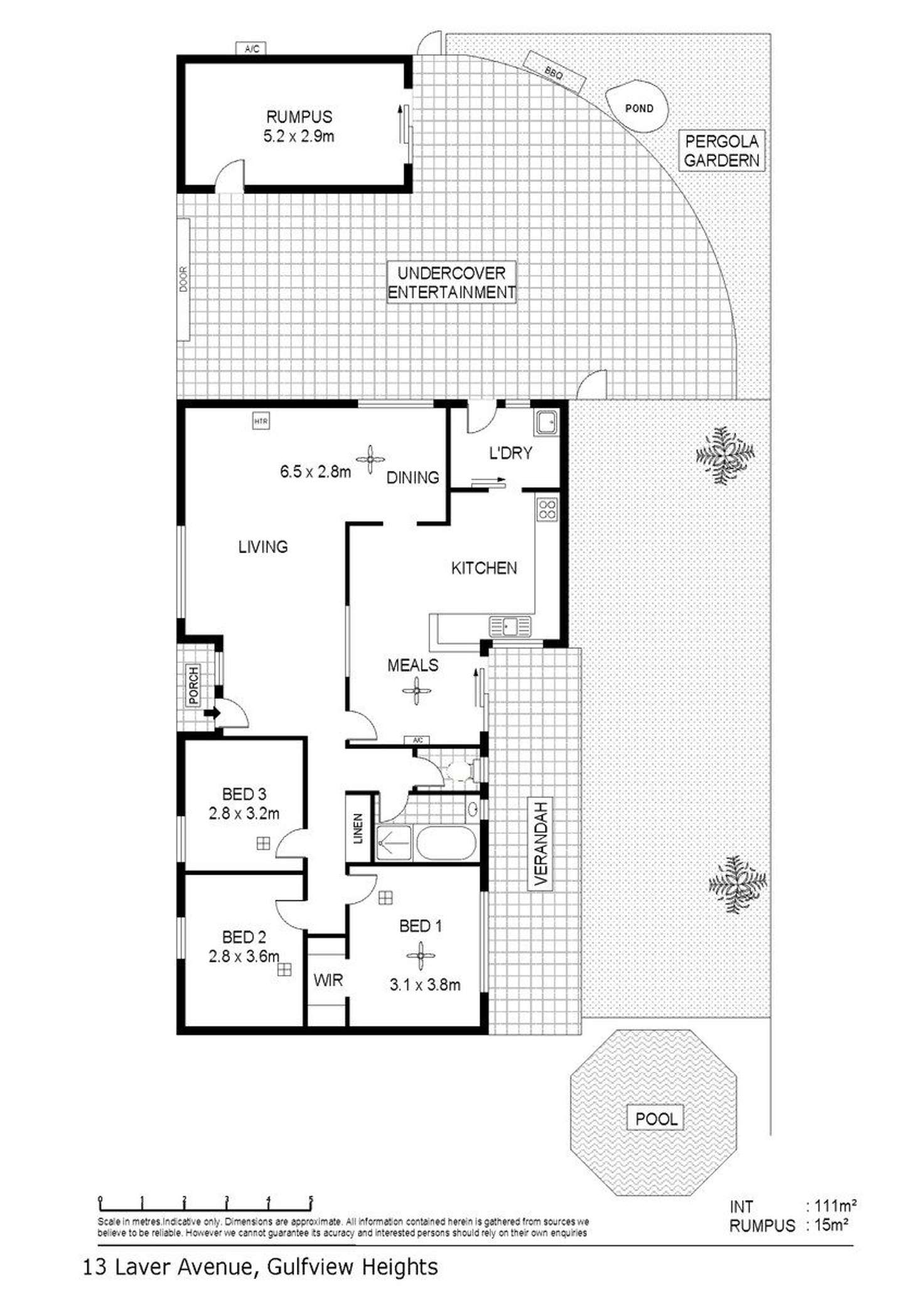 Floorplan of Homely house listing, 13 Laver Avenue, Gulfview Heights SA 5096