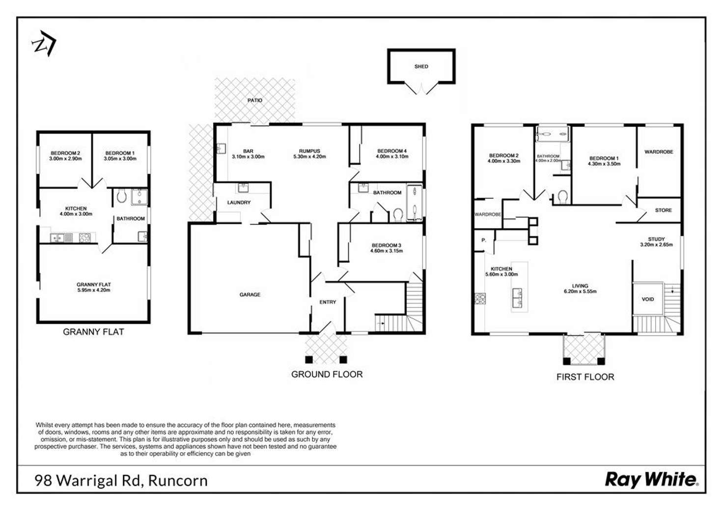 Floorplan of Homely house listing, Unit 1/2 Warrigal Road, Runcorn QLD 4113