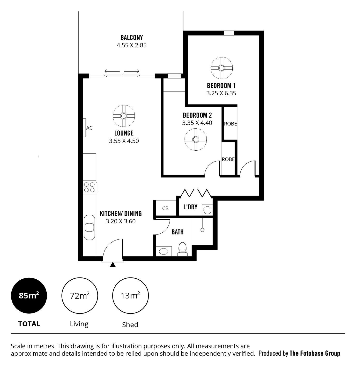 Floorplan of Homely unit listing, 402/3 Fourth Street, Bowden SA 5007