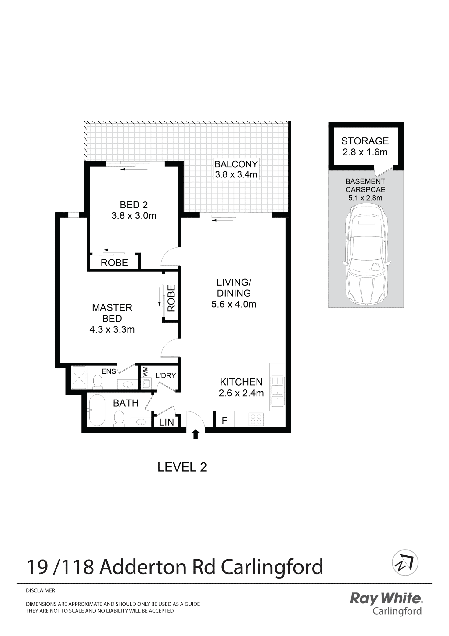 Floorplan of Homely apartment listing, 19/118 Adderton Road, Carlingford NSW 2118