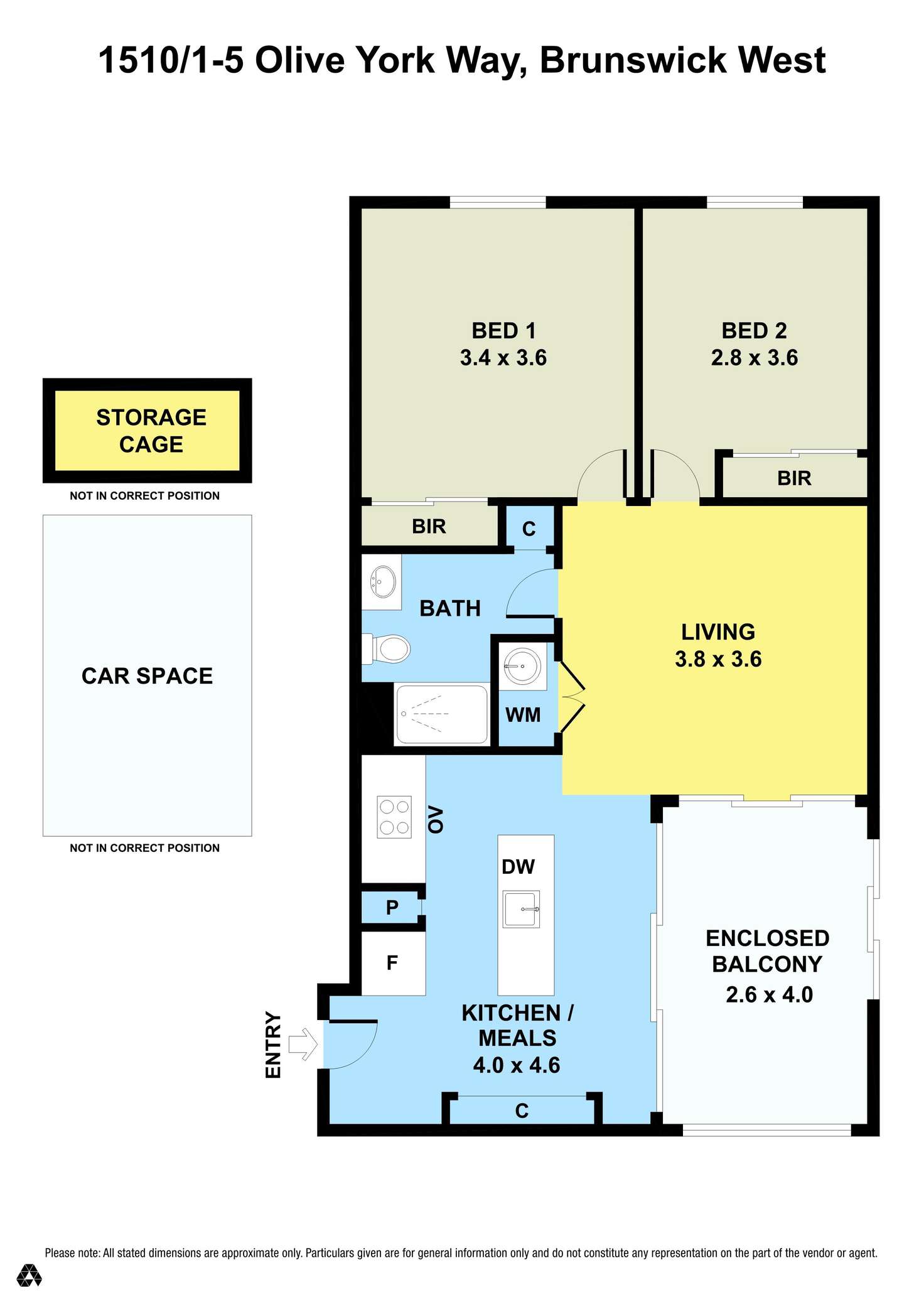 Floorplan of Homely apartment listing, 510/1-5 Olive York Way, Brunswick West VIC 3055