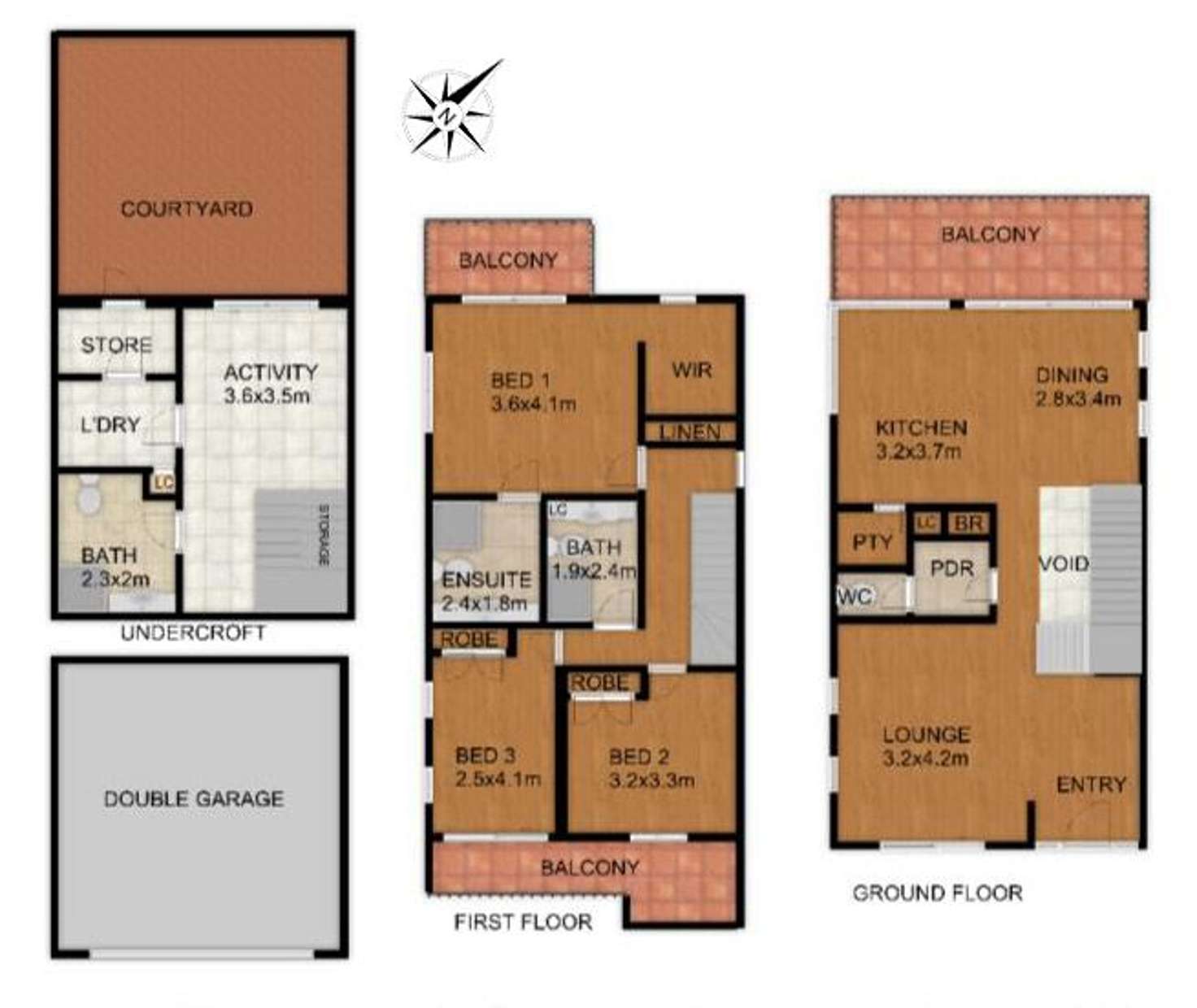 Floorplan of Homely house listing, 1/104 South Street, Fremantle WA 6160