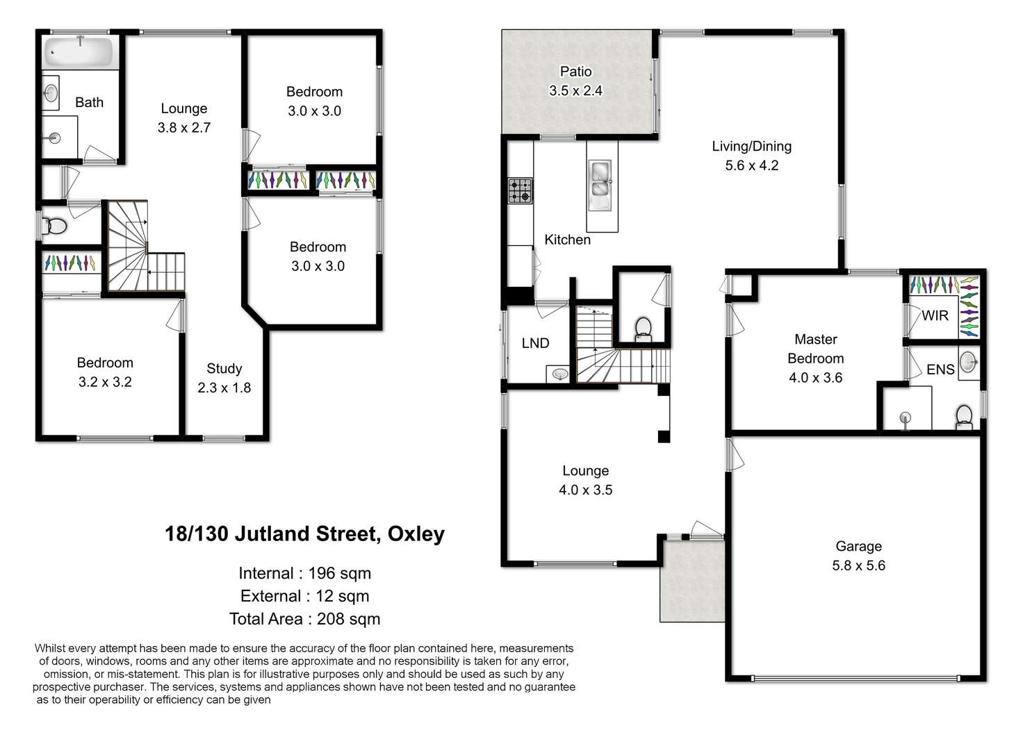 Floorplan of Homely townhouse listing, 18/130 Jutland Street, Oxley QLD 4075