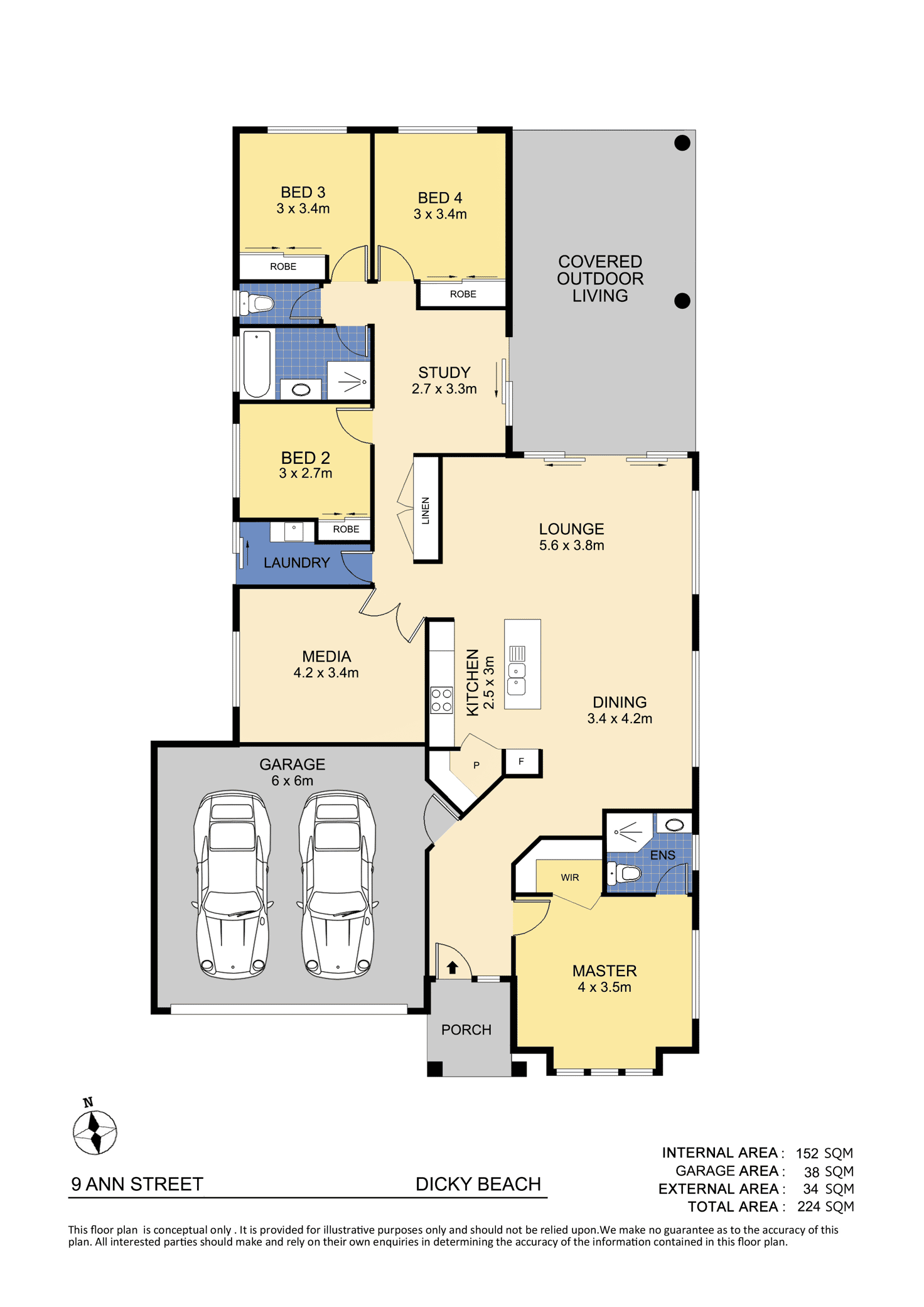 Floorplan of Homely house listing, 9 Ann Street, Dicky Beach QLD 4551