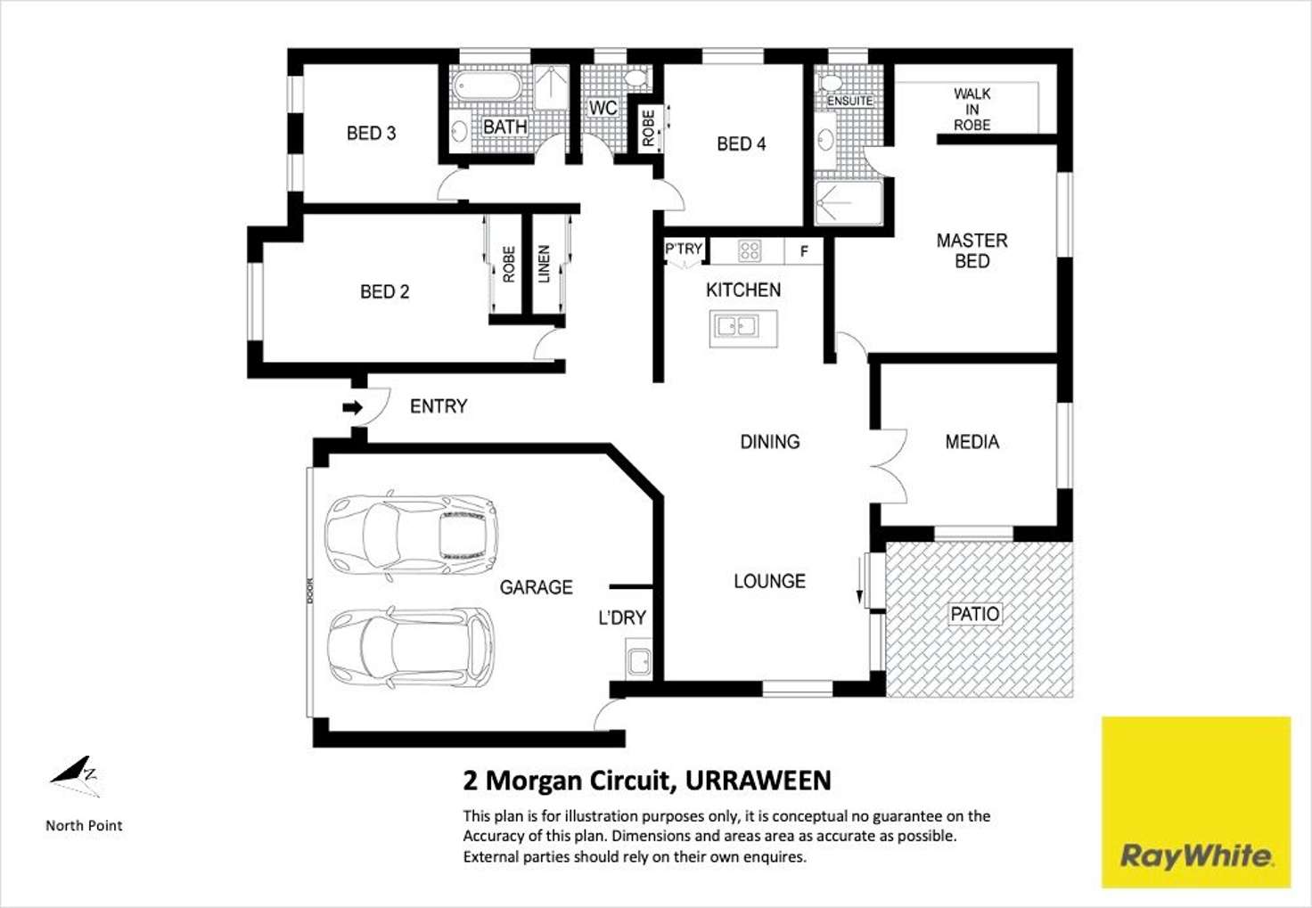 Floorplan of Homely house listing, 2 Morgan Circuit, Urraween QLD 4655