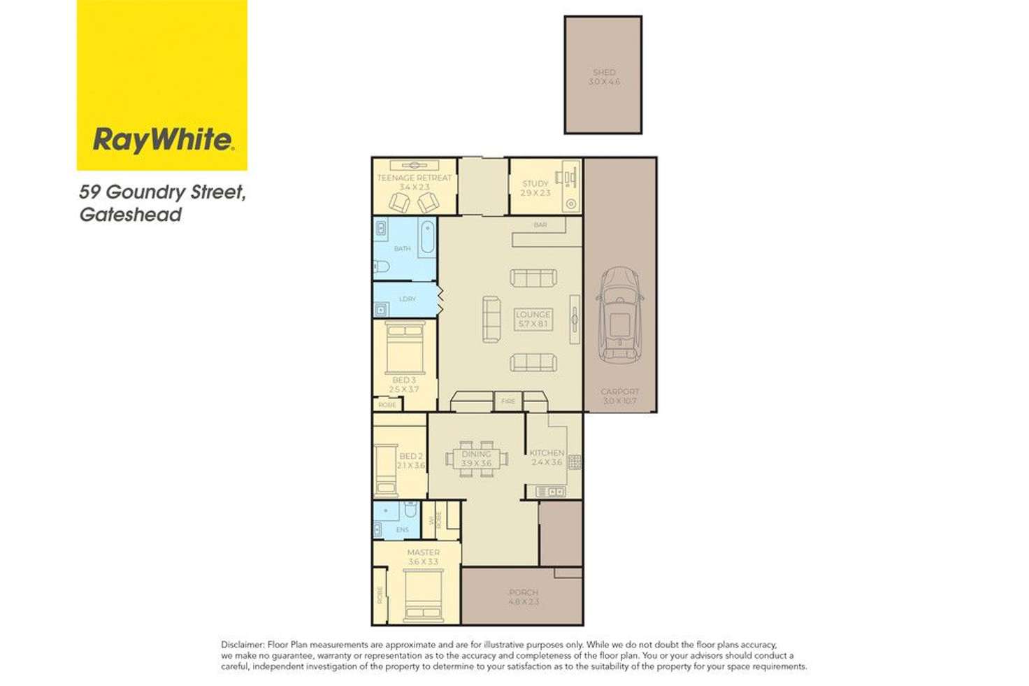Floorplan of Homely house listing, 59 Goundry Street, Gateshead NSW 2290