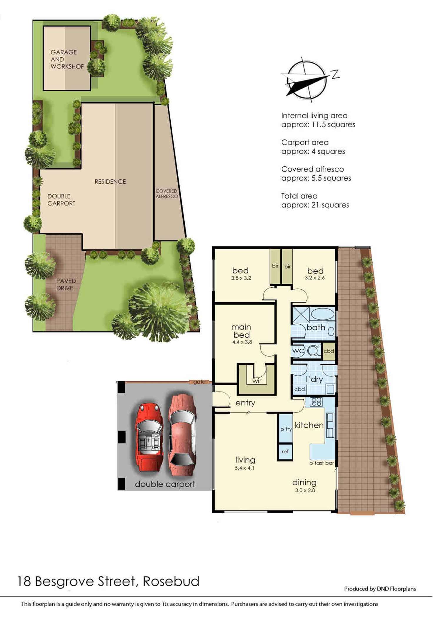Floorplan of Homely house listing, 18 Besgrove Street, Rosebud VIC 3939