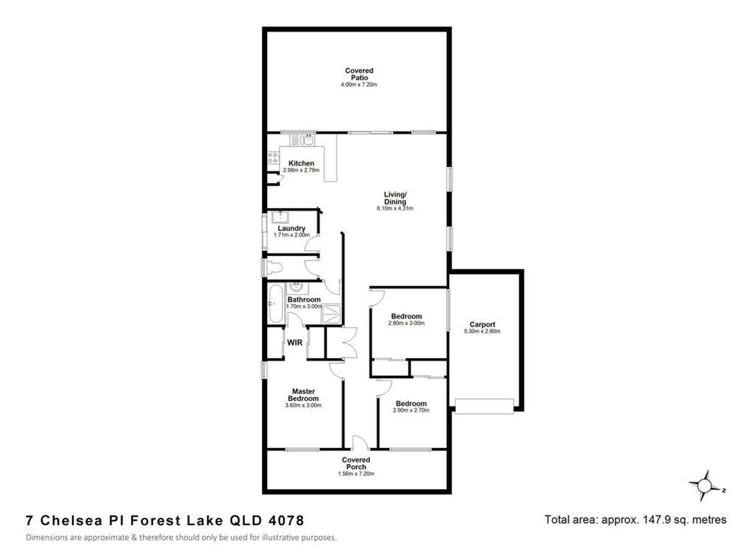 Floorplan of Homely house listing, 7 CHELSEA Place, Forest Lake QLD 4078