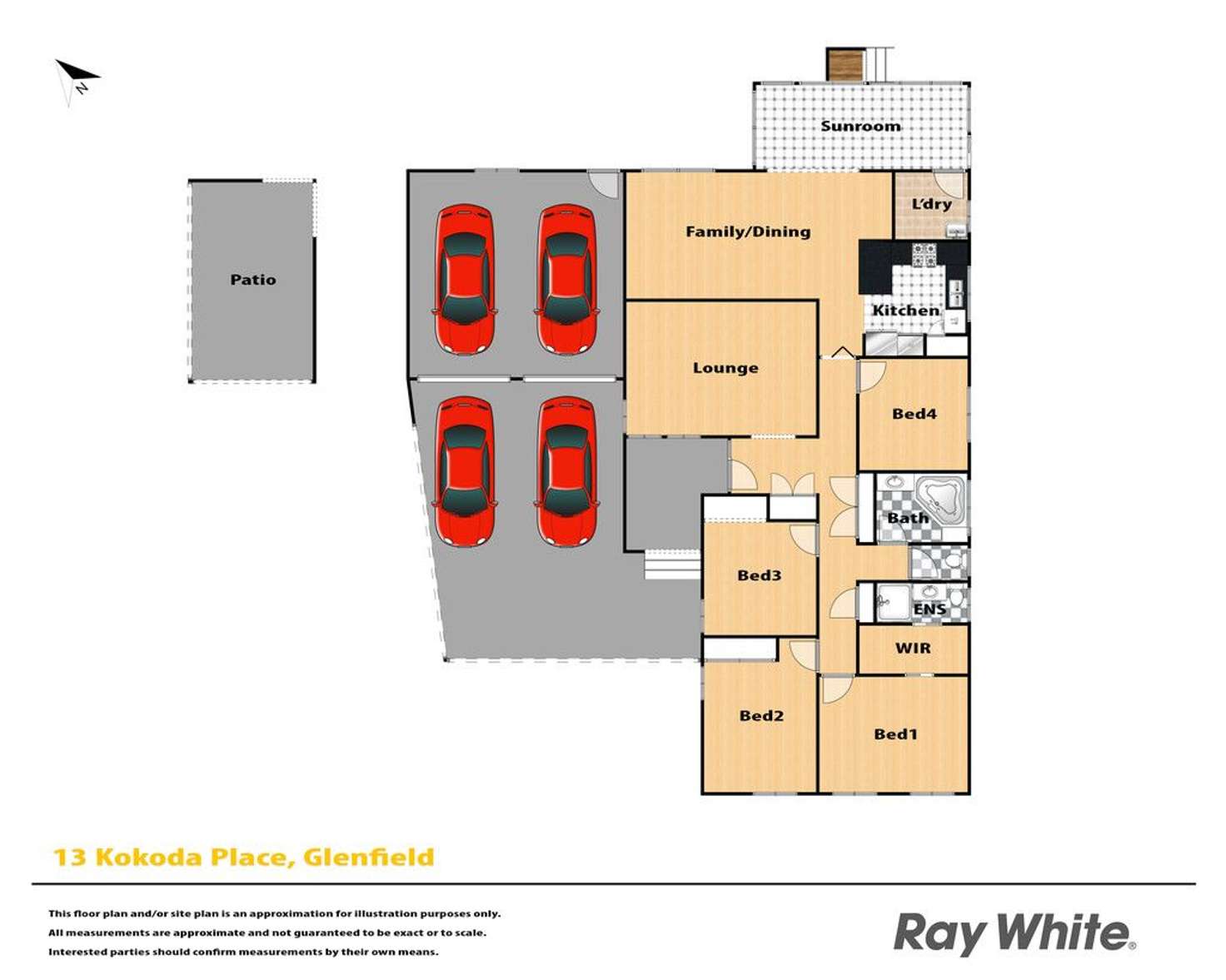 Floorplan of Homely house listing, 13 Kokoda Place, Glenfield NSW 2167