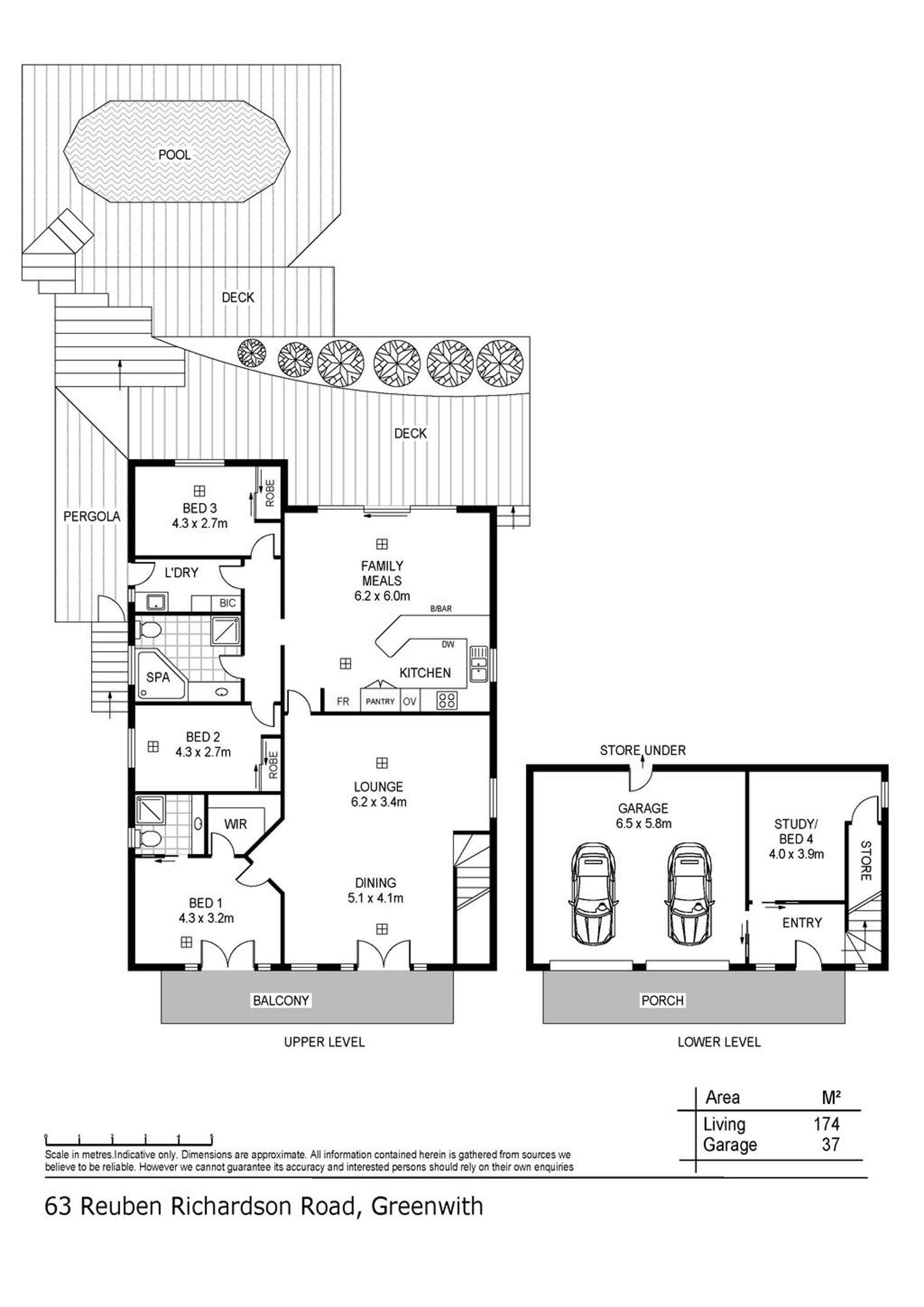 Floorplan of Homely house listing, 63 Reuben Richardson Road, Greenwith SA 5125