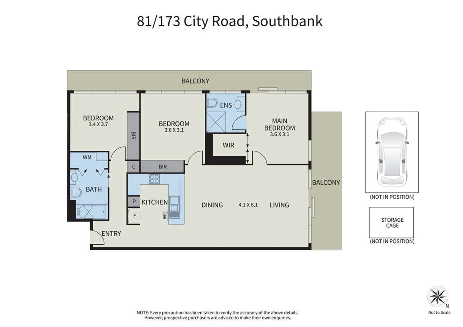 Floorplan of Homely apartment listing, 81/173 City Road, Southbank VIC 3006
