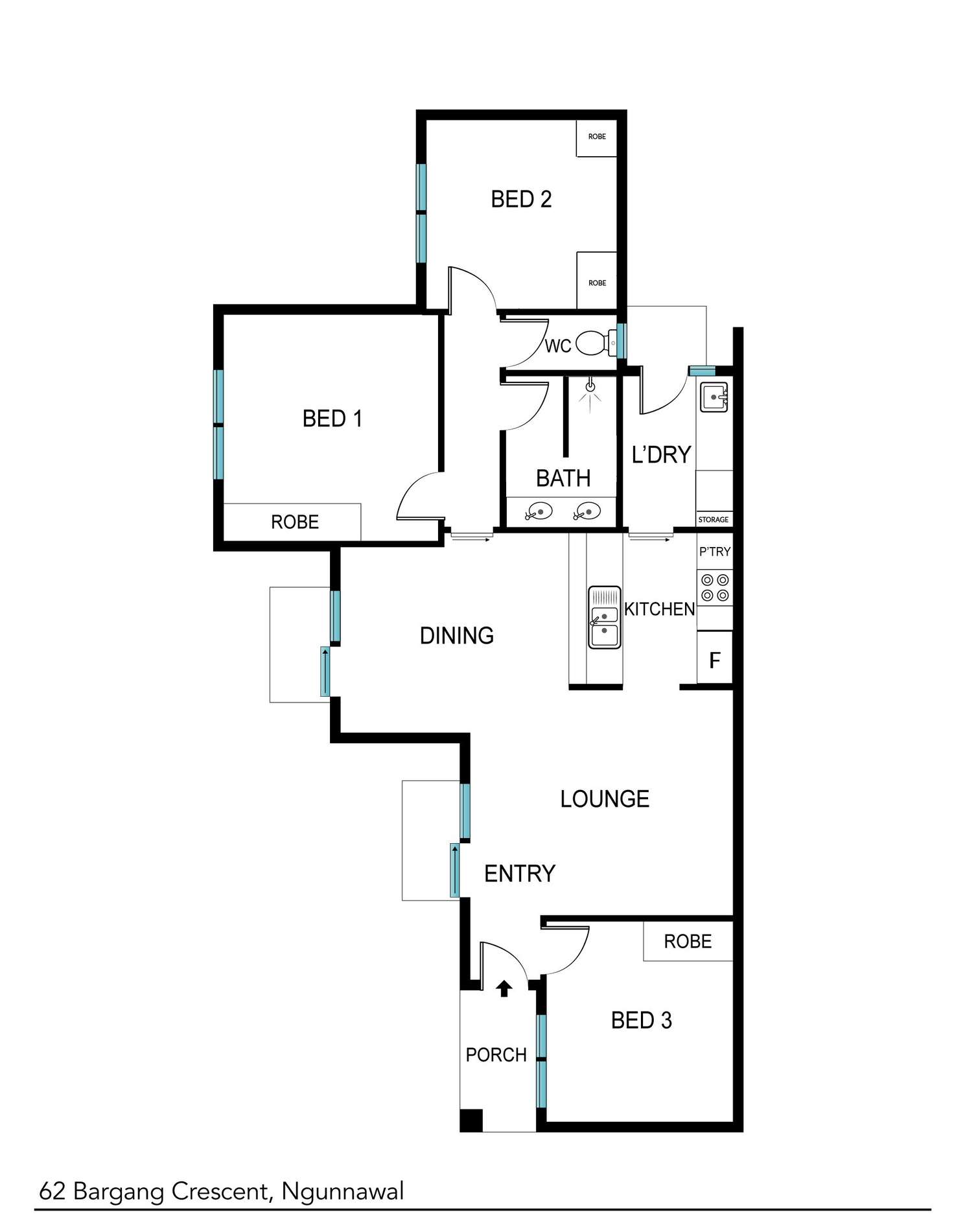 Floorplan of Homely house listing, 62 Bargang Crescent, Ngunnawal ACT 2913