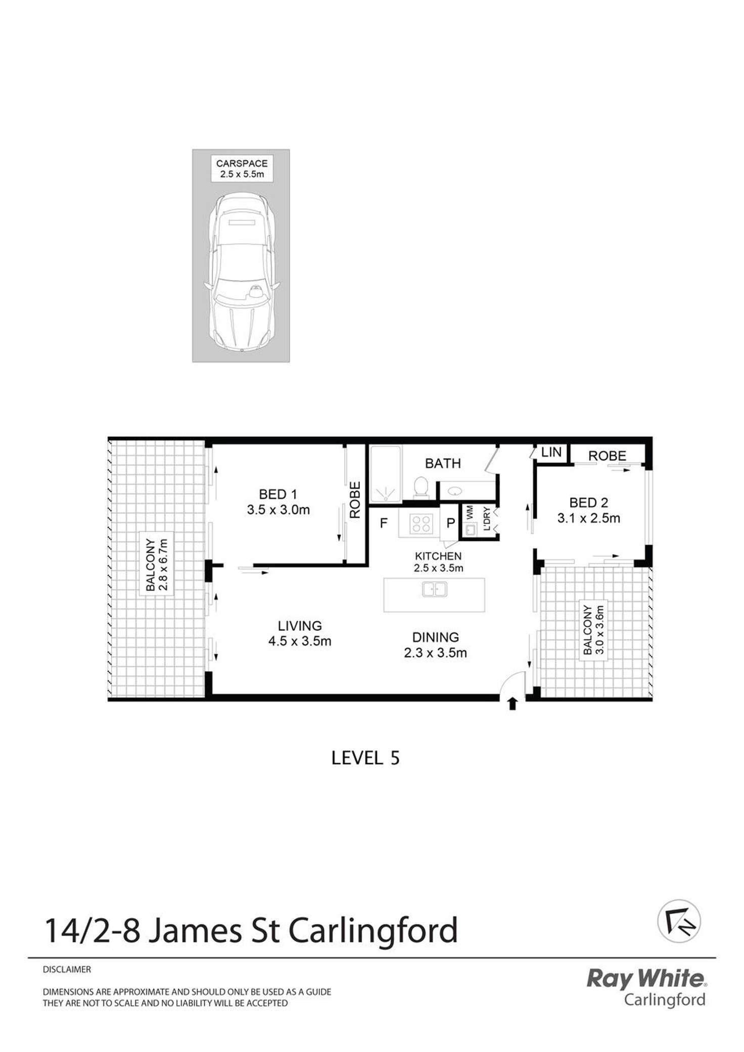 Floorplan of Homely apartment listing, 14/2-8 James Street, Carlingford NSW 2118
