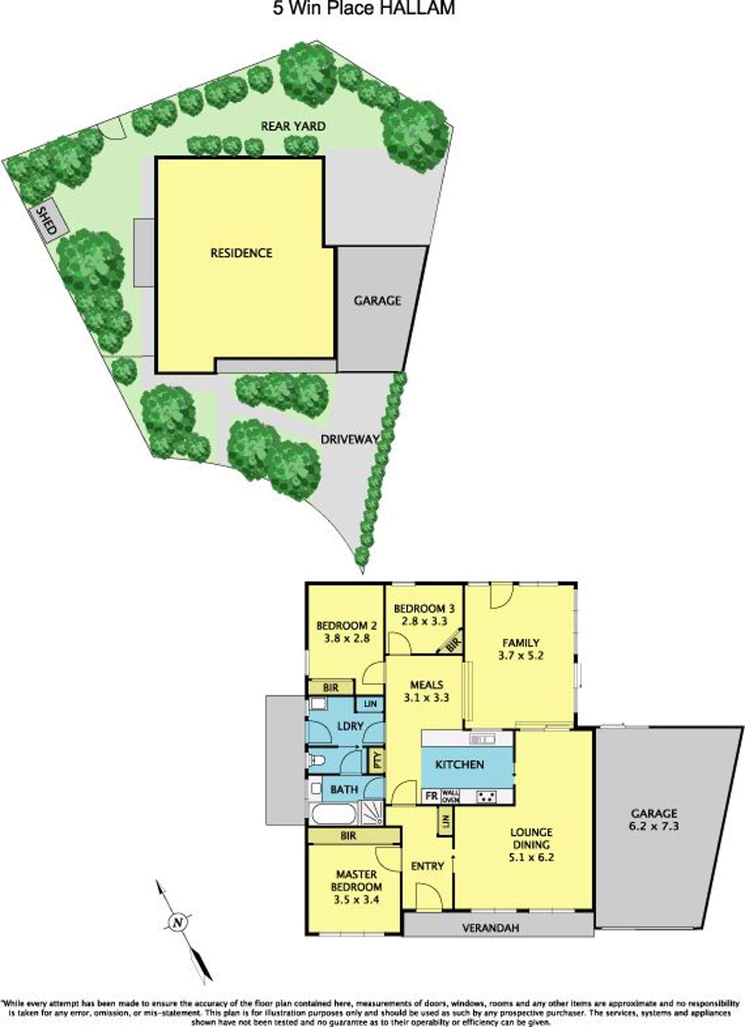 Floorplan of Homely house listing, 5 Win Place, Hallam VIC 3803