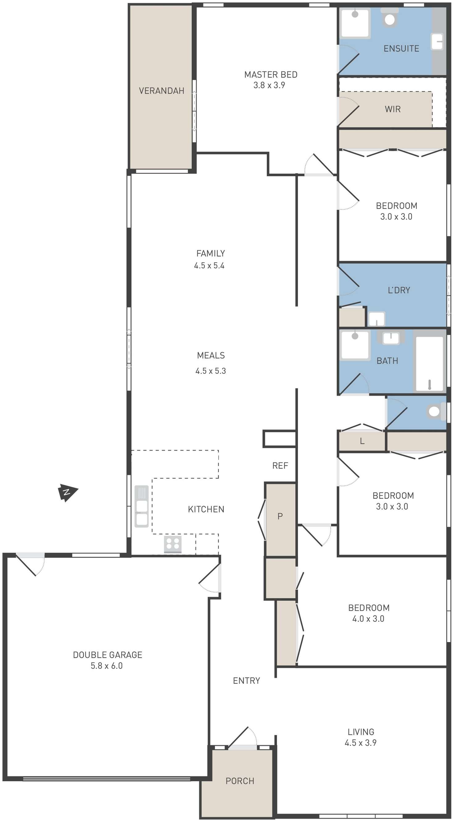 Floorplan of Homely house listing, 14 Ologhlen Drive, Wyndham Vale VIC 3024