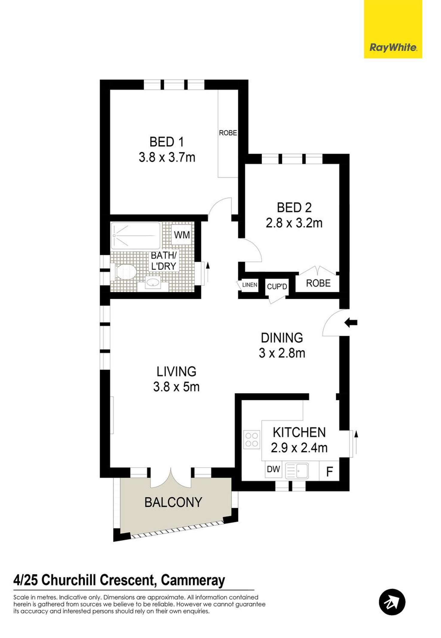Floorplan of Homely apartment listing, 4/25 Churchill Crescent, Cammeray NSW 2062