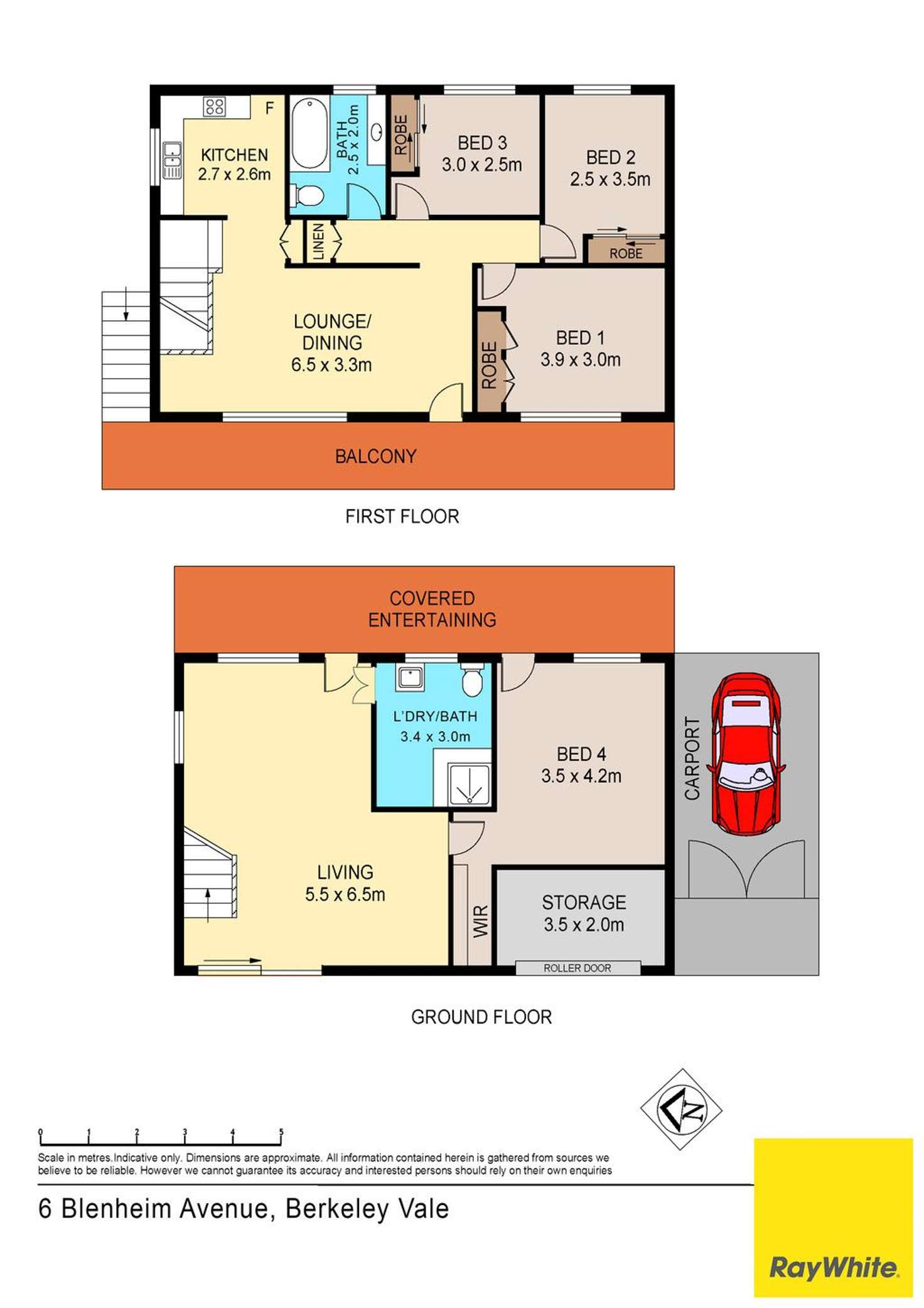 Floorplan of Homely house listing, 6 Blenheim Avenue, Berkeley Vale NSW 2261