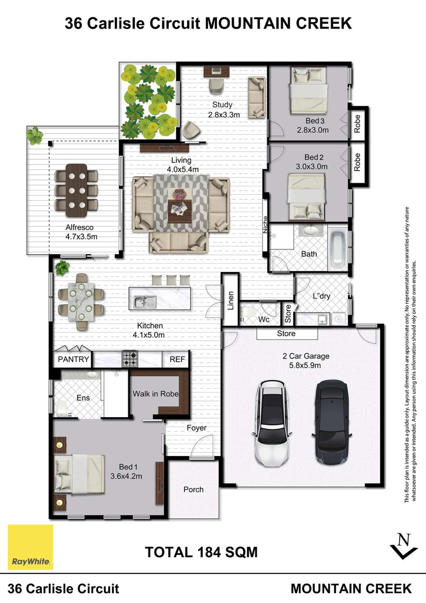 Floorplan of Homely house listing, 36 Carlisle Circuit, Mountain Creek QLD 4557