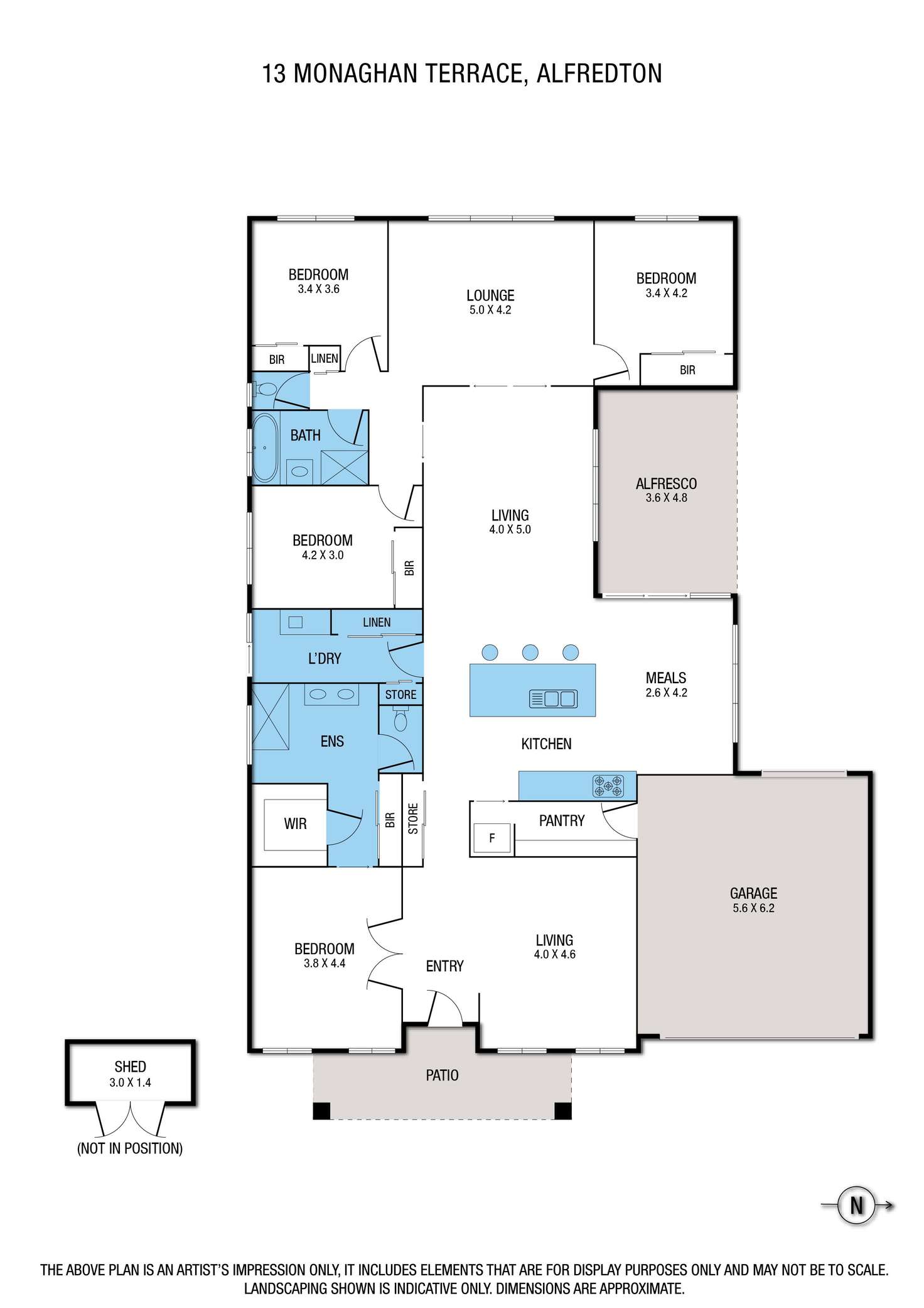 Floorplan of Homely house listing, 13 Monaghan Terrace, Alfredton VIC 3350