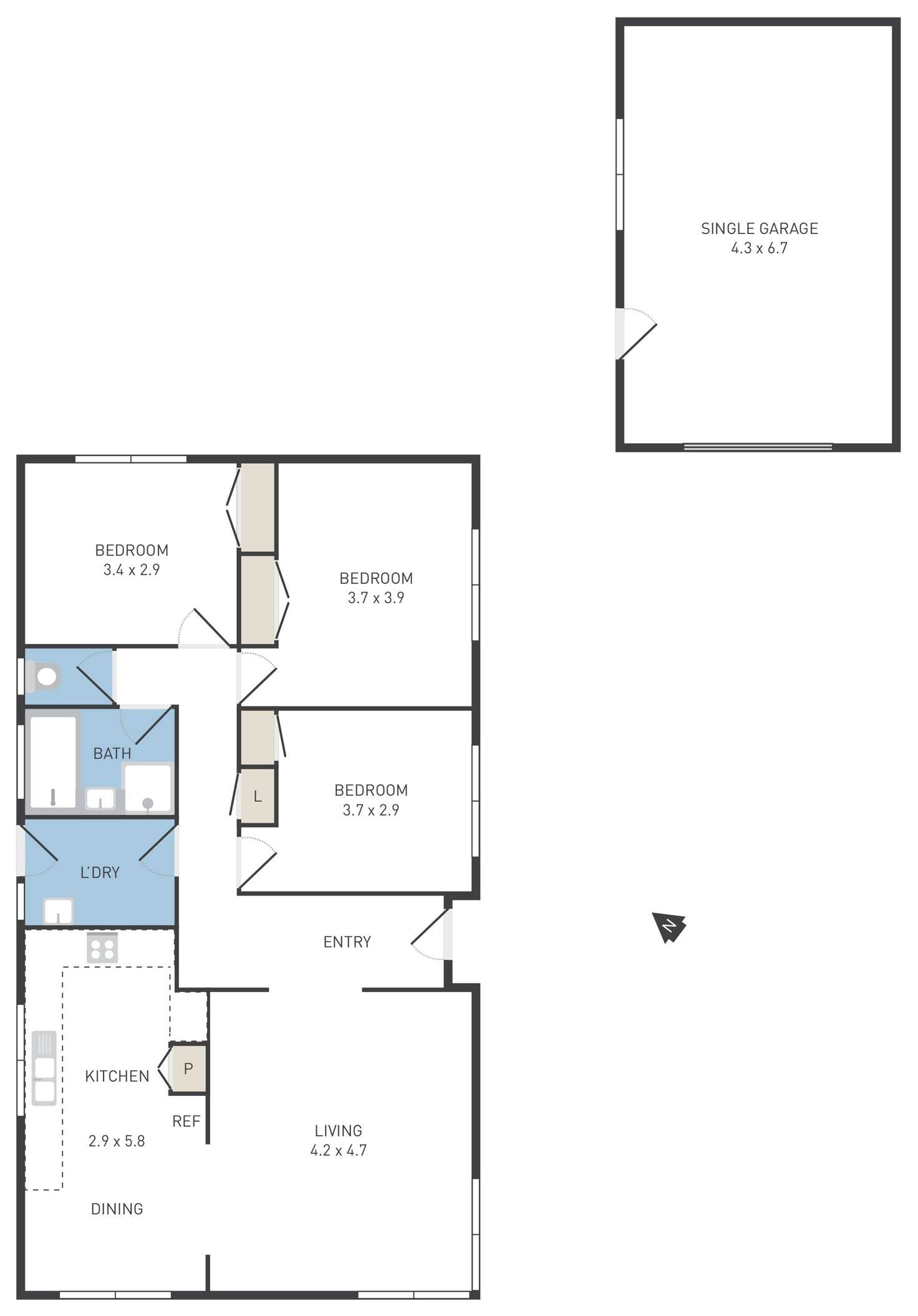Floorplan of Homely house listing, 10 Iluka Drive, Werribee VIC 3030