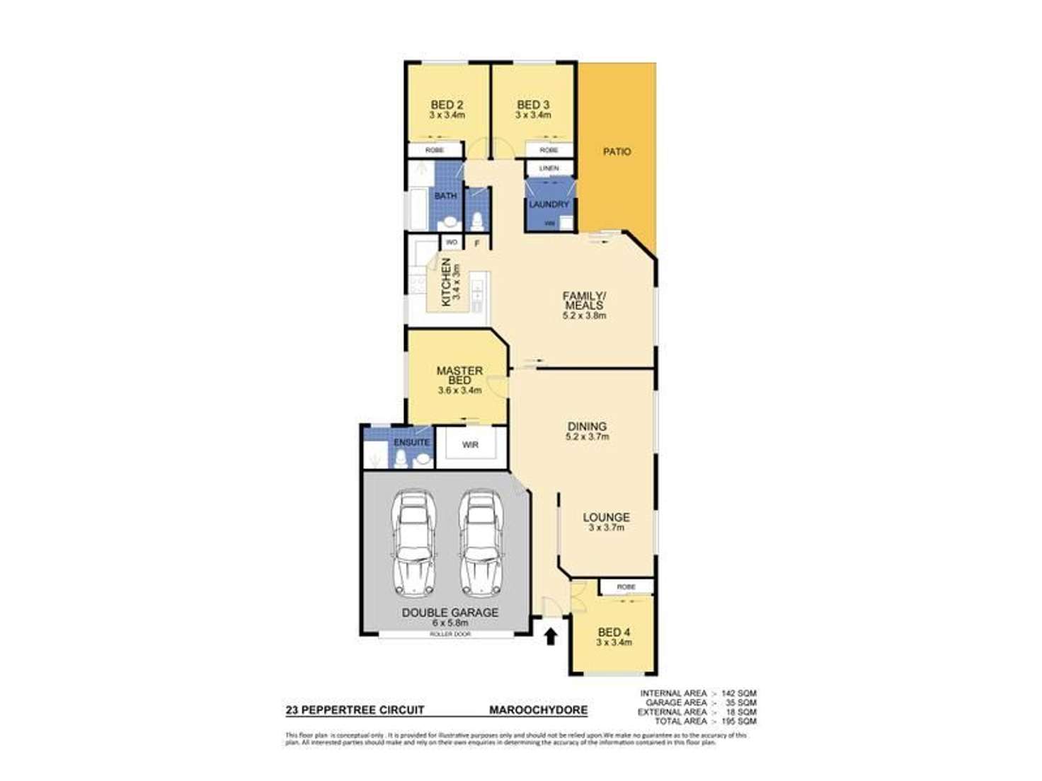 Floorplan of Homely house listing, 23 Pepper Tree Circuit, Maroochydore QLD 4558