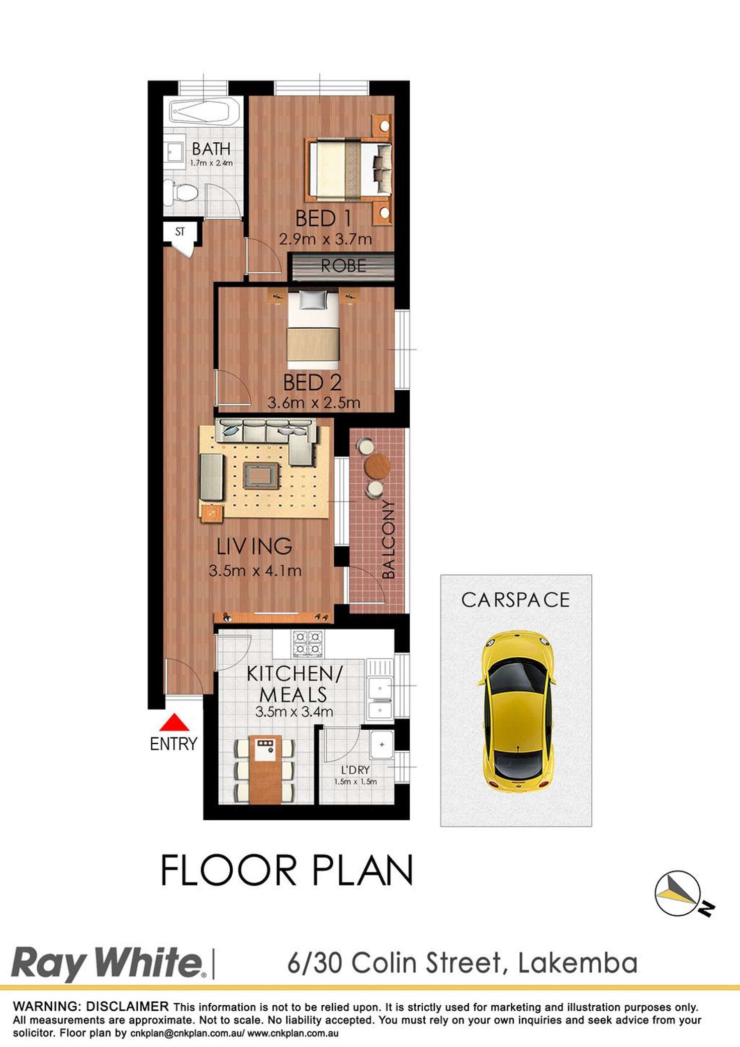 Floorplan of Homely unit listing, U6/30 Colin Street, Lakemba NSW 2195