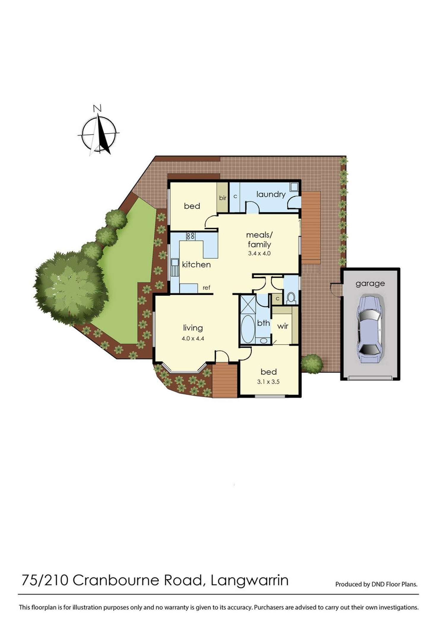 Floorplan of Homely unit listing, 75/210 Cranbourne-Frankston Road, Langwarrin VIC 3910