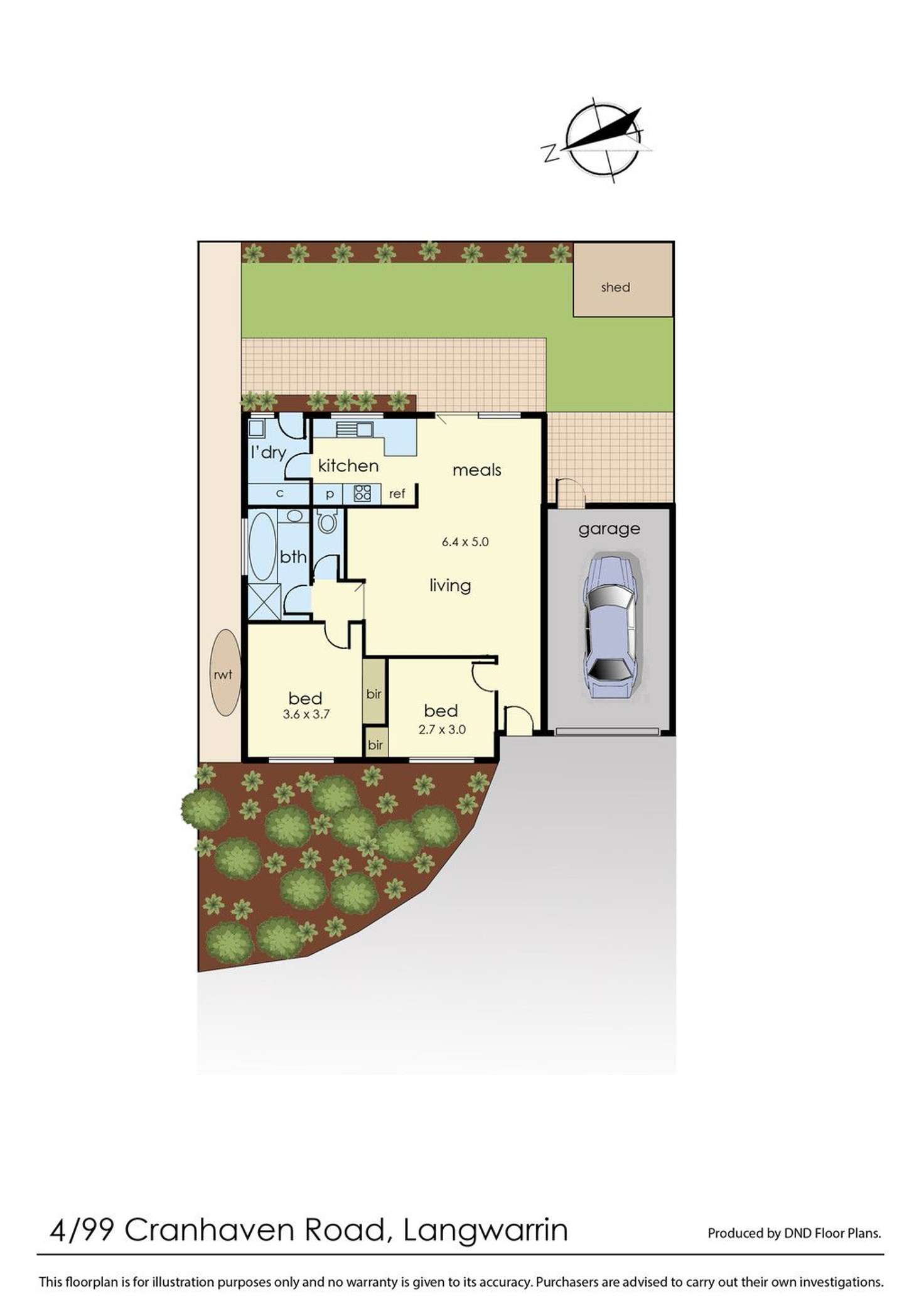 Floorplan of Homely unit listing, 4/99 Cranhaven Road, Langwarrin VIC 3910