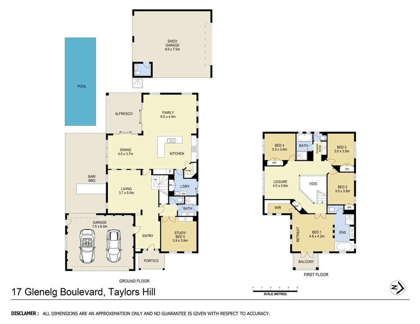 Floorplan of Homely house listing, 17 Glenelg Boulevard, Taylors Hill VIC 3037