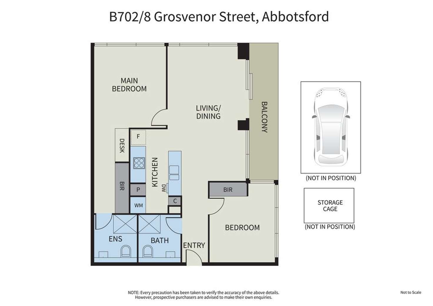 Floorplan of Homely apartment listing, B702/8 Grosvenor Street, Abbotsford VIC 3067