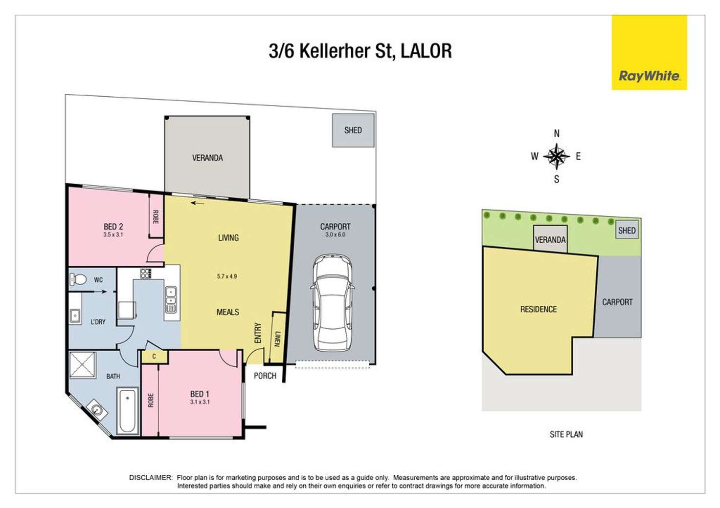 Floorplan of Homely unit listing, 3/6 Kellerher Street, Lalor VIC 3075