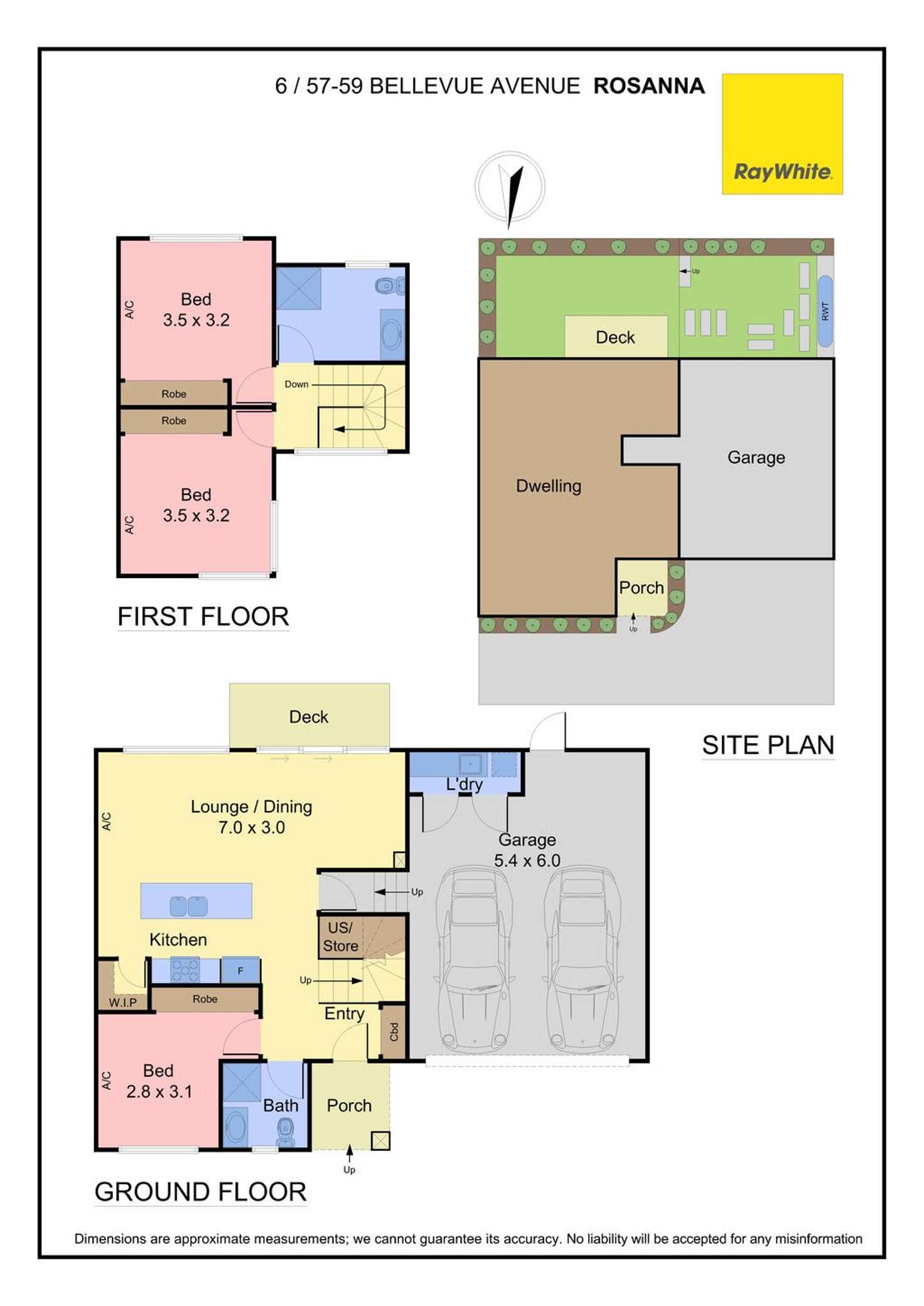 Floorplan of Homely townhouse listing, 7/57-59 Bellevue Avenue, Rosanna VIC 3084