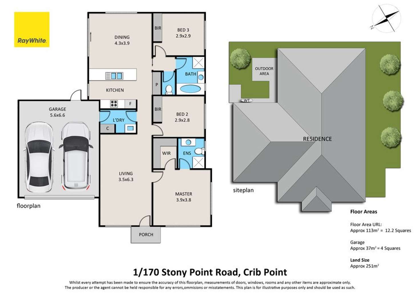 Floorplan of Homely unit listing, 1/170 Stony Point Road, Crib Point VIC 3919