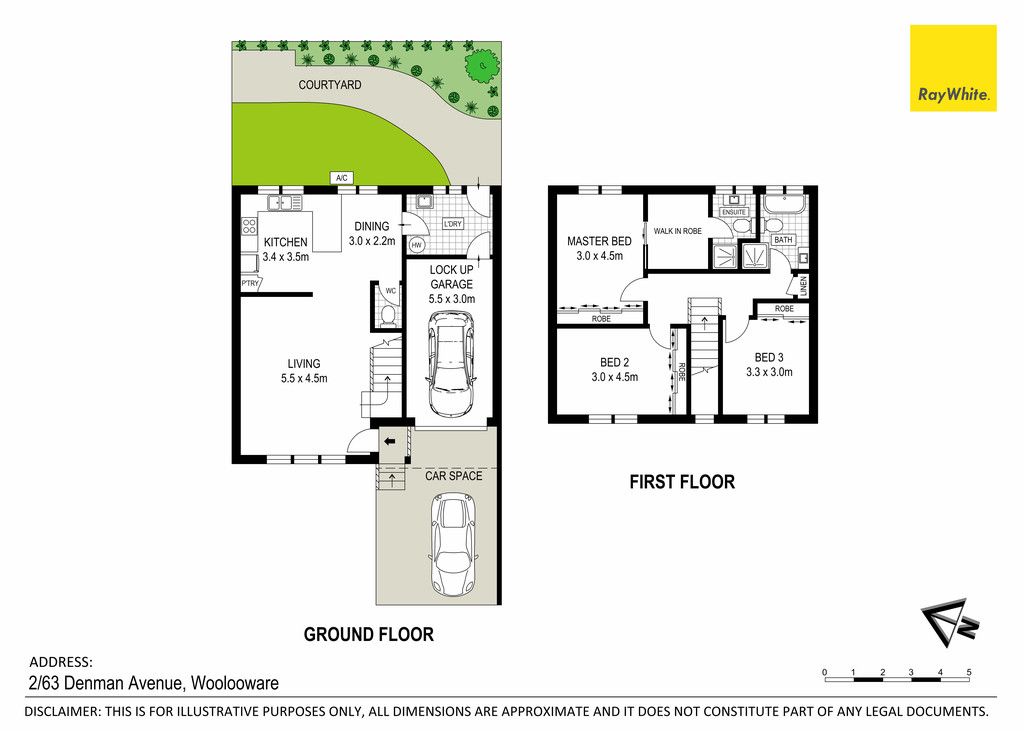 Floorplan of Homely townhouse listing, 2/63 Denman Avenue, Woolooware NSW 2230
