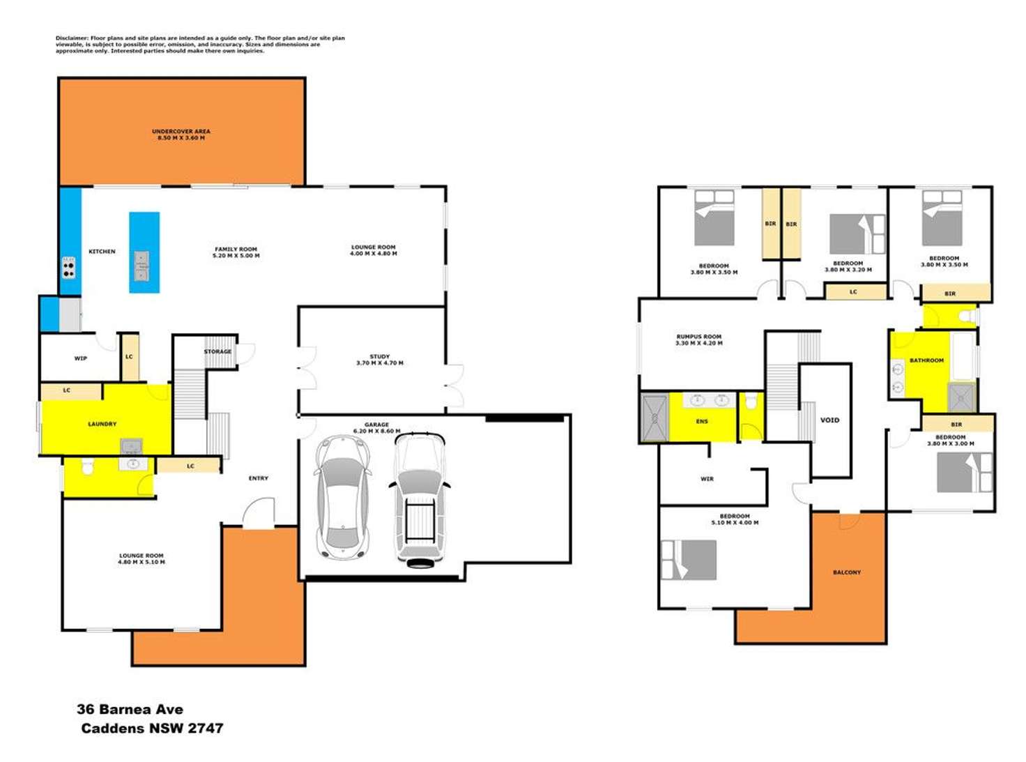 Floorplan of Homely house listing, 36 Barnea Avenue, Caddens NSW 2747