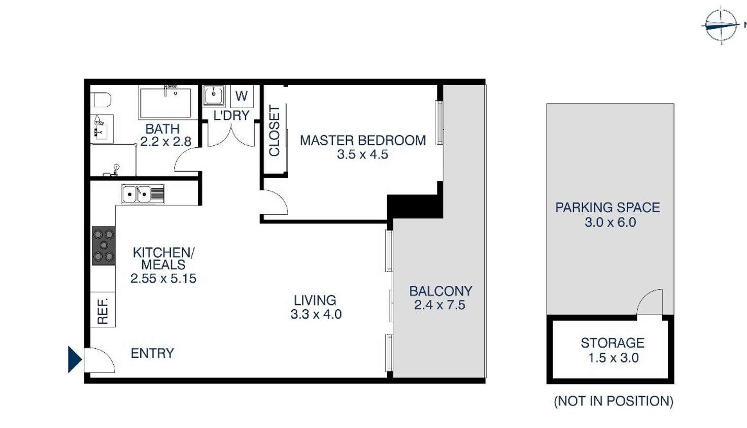Floorplan of Homely apartment listing, 206/8D Myrtle Street, Prospect NSW 2148