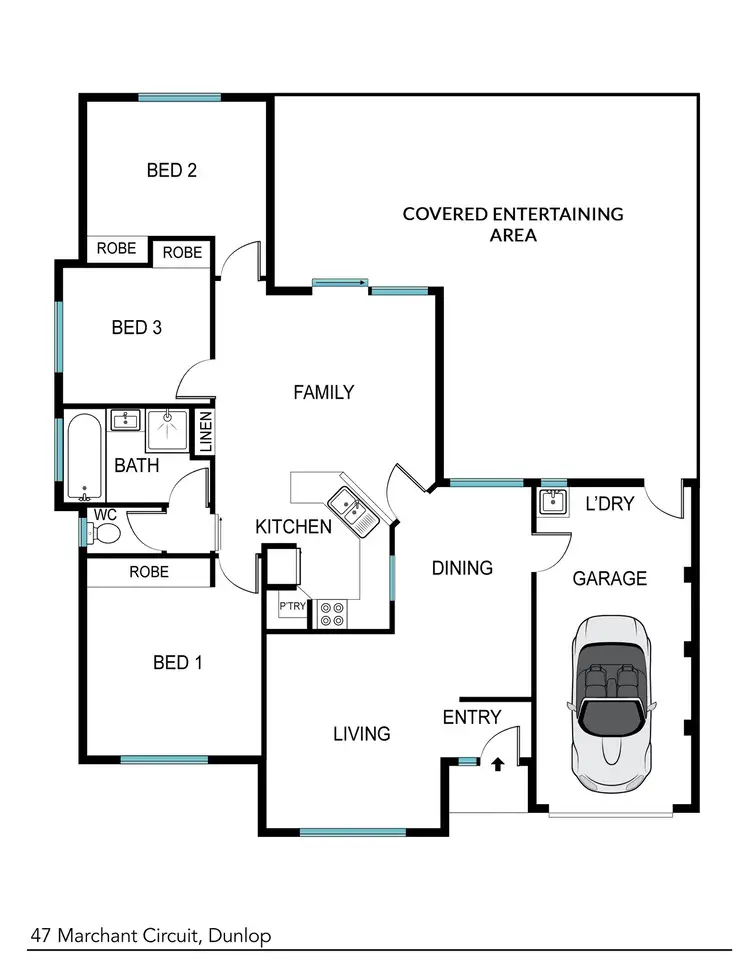Floorplan of Homely house listing, 47 Marchant Circuit, Dunlop ACT 2615