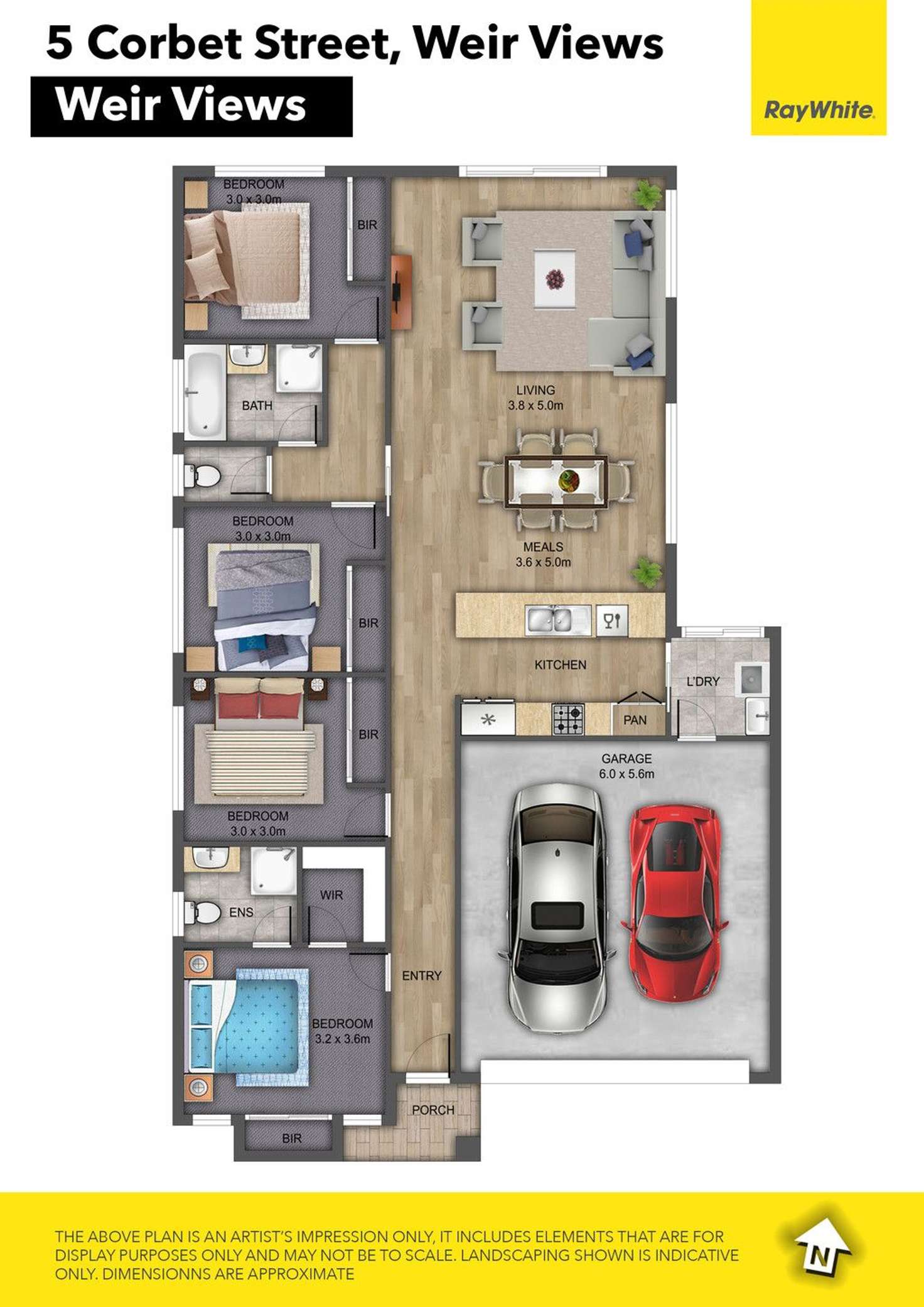 Floorplan of Homely house listing, 5 Corbet Street, Weir Views VIC 3338