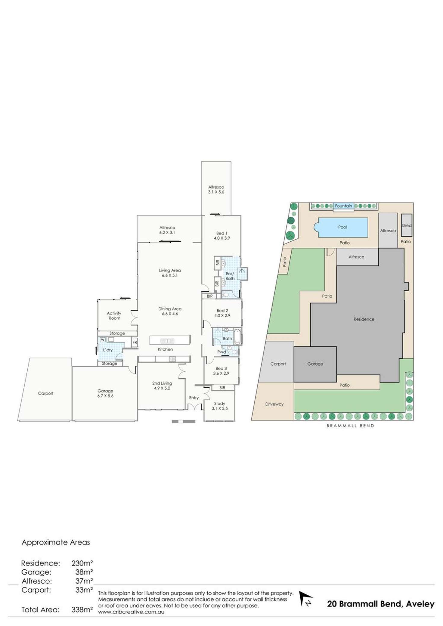 Floorplan of Homely house listing, 20 Brammall Bend, Aveley WA 6069