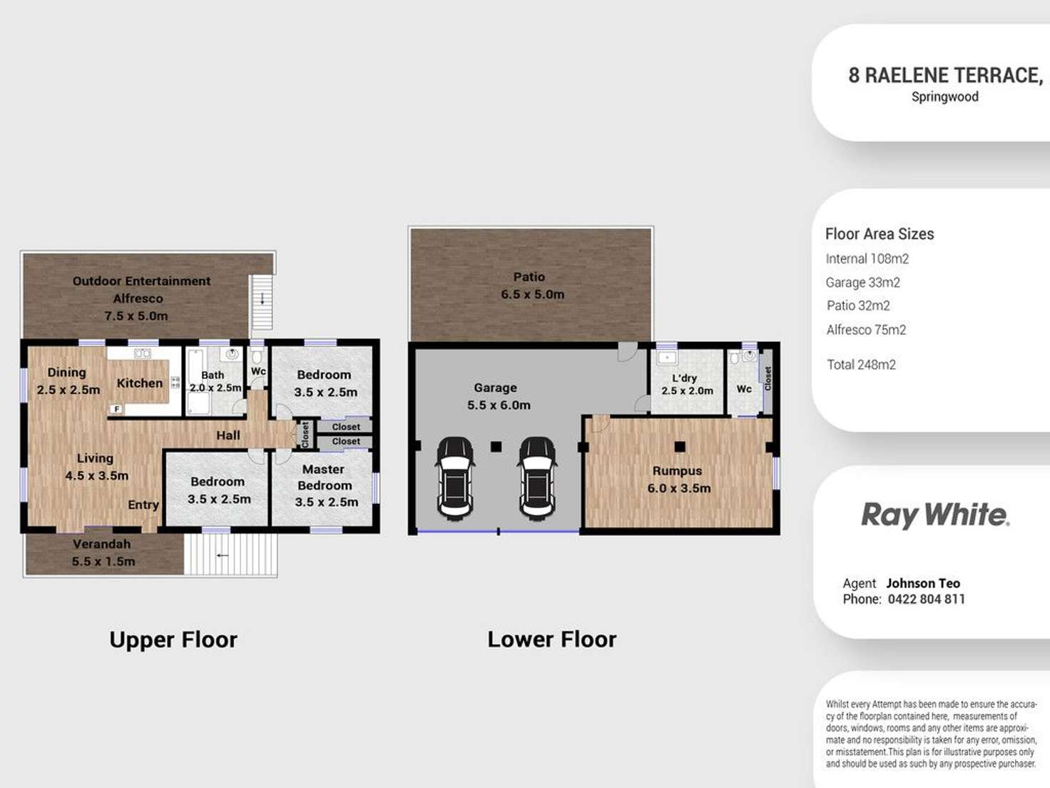 Floorplan of Homely house listing, 8 Raelene Terrace, Springwood QLD 4127