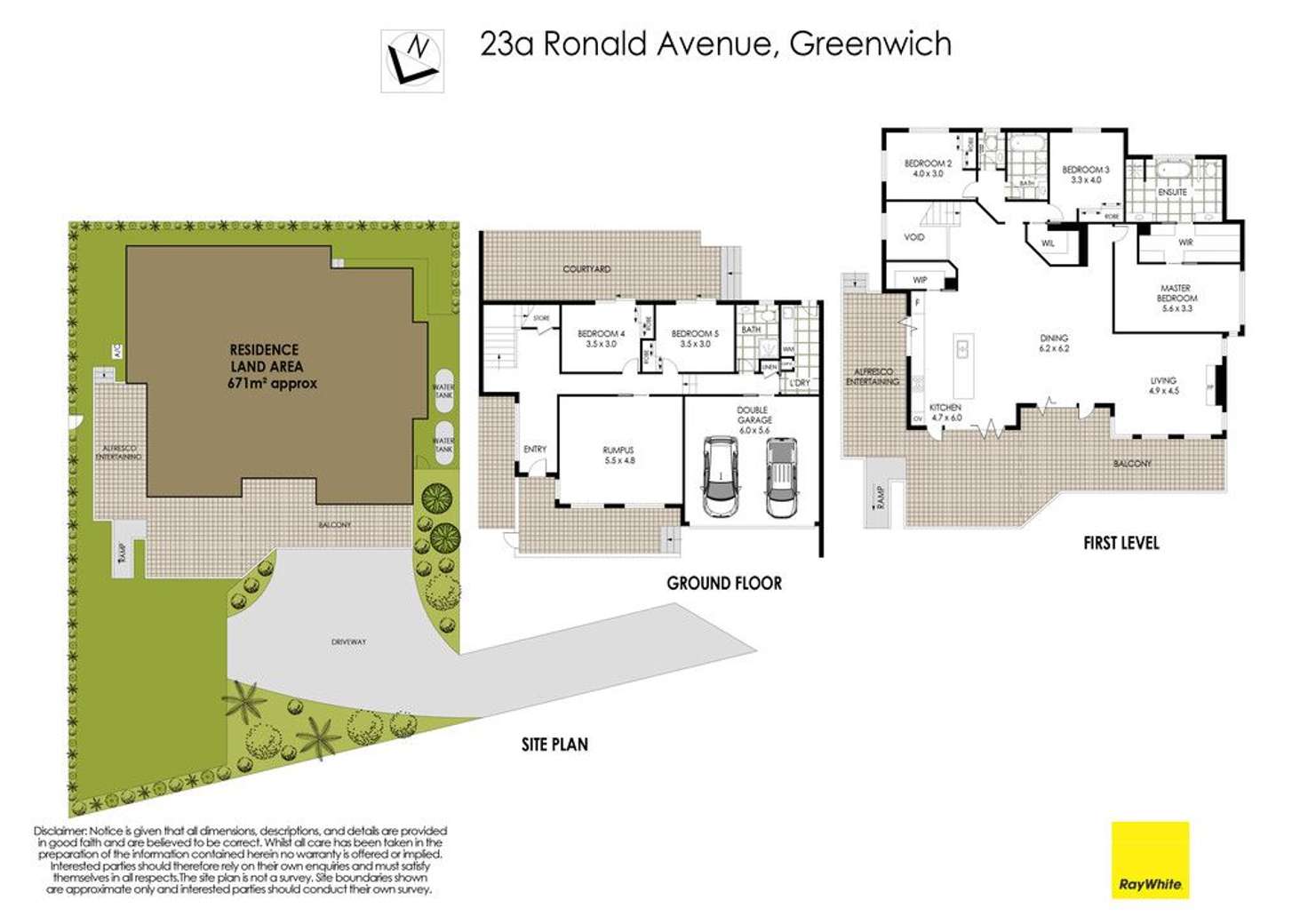 Floorplan of Homely house listing, 23A Ronald Avenue, Greenwich NSW 2065