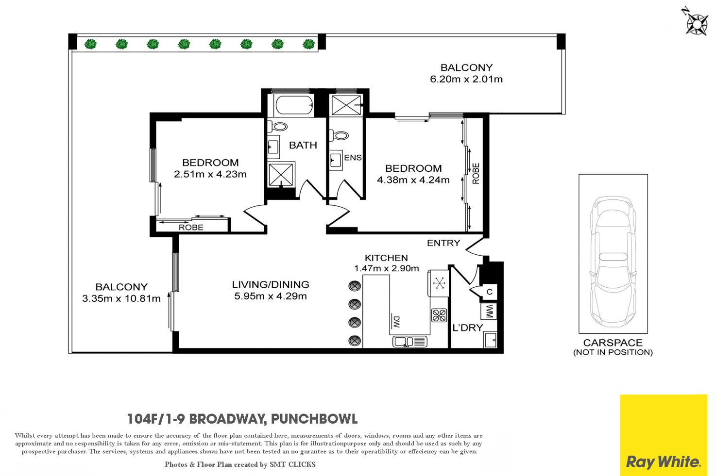Floorplan of Homely unit listing, 104/1 Broadway, Punchbowl NSW 2196