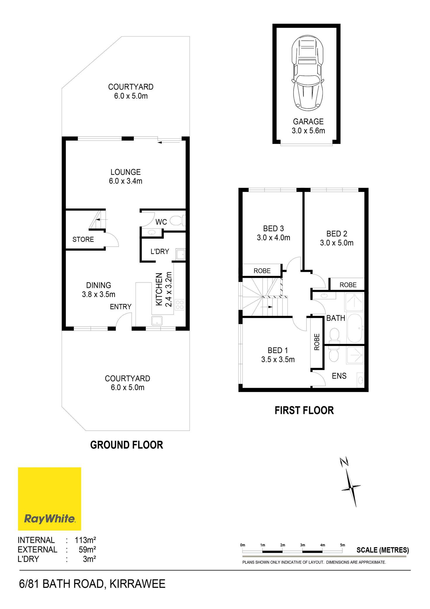 Floorplan of Homely townhouse listing, 6/81 Bath Road, Kirrawee NSW 2232