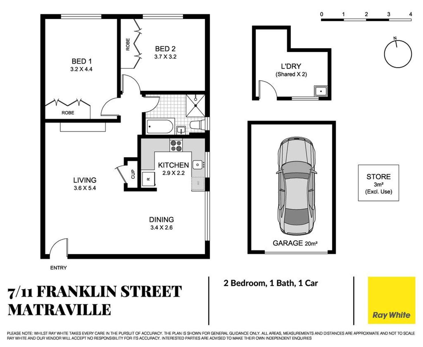 Floorplan of Homely apartment listing, 7/11 Franklin Street, Matraville NSW 2036