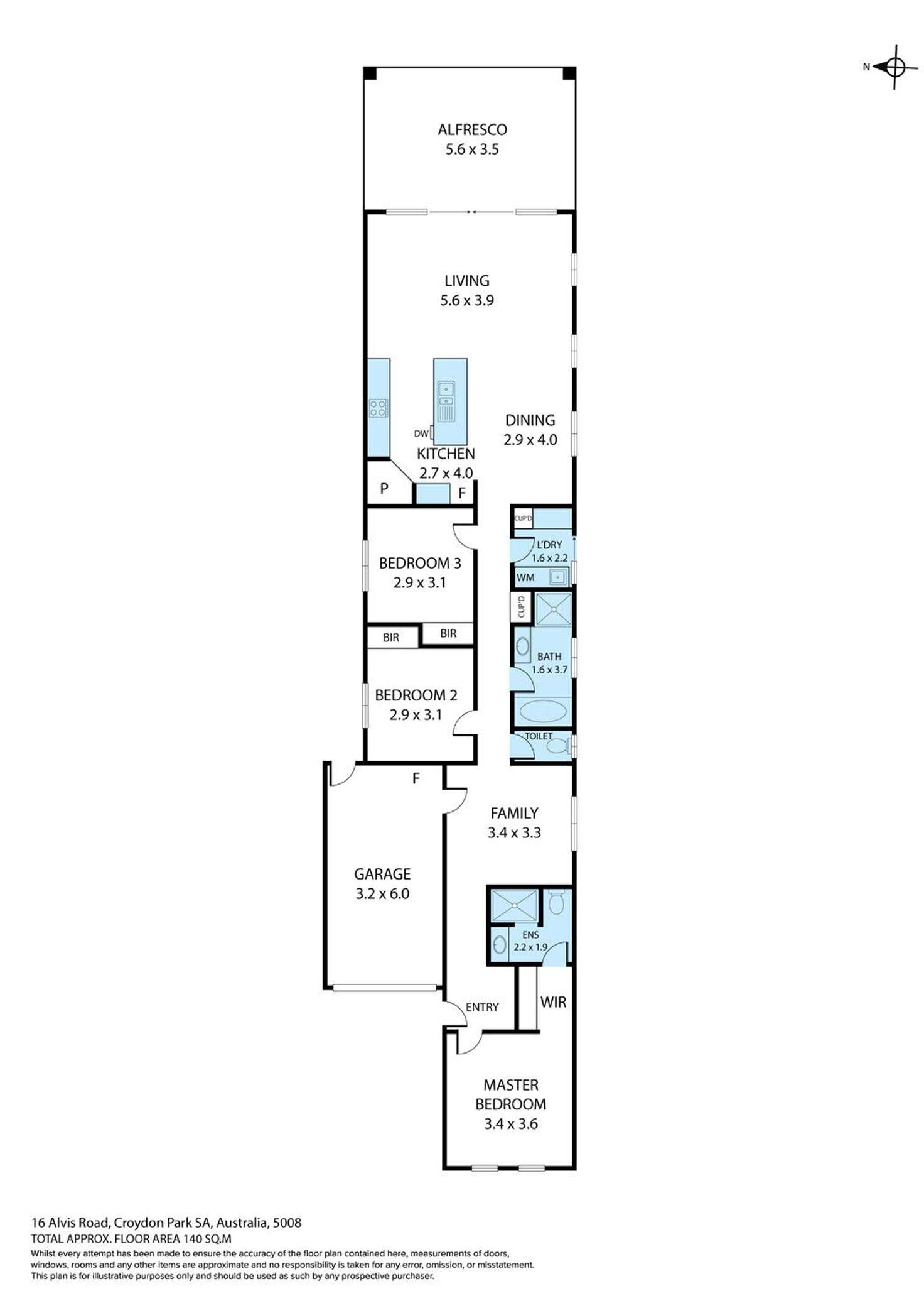 Floorplan of Homely house listing, 16 Alvis Road, Croydon Park SA 5008