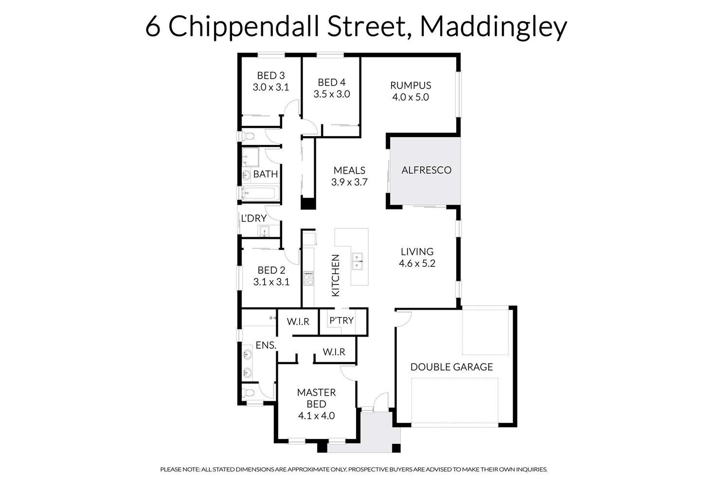 Floorplan of Homely house listing, 6 Chippendall Street, Maddingley VIC 3340