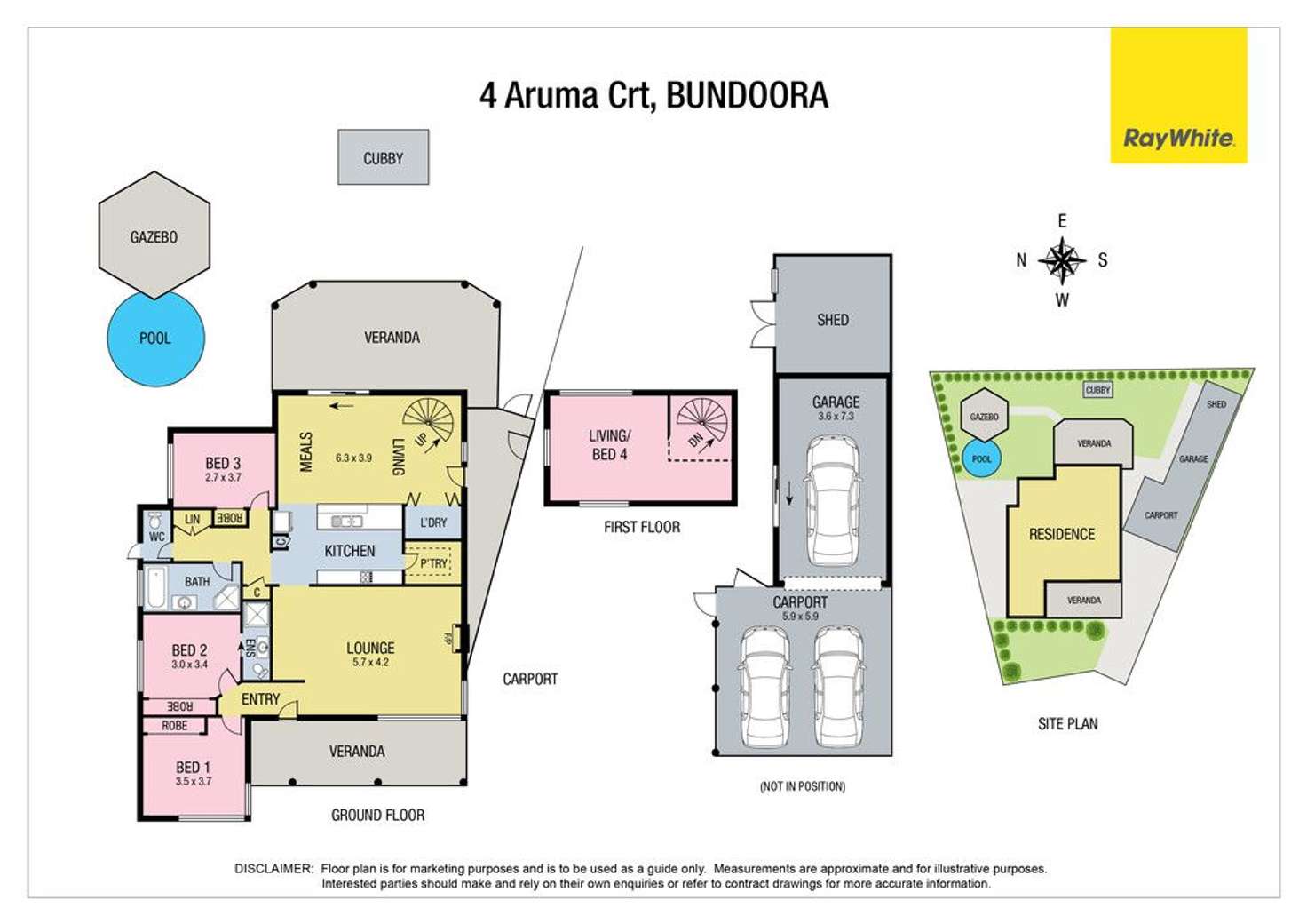 Floorplan of Homely house listing, 4 Aruma Court, Bundoora VIC 3083