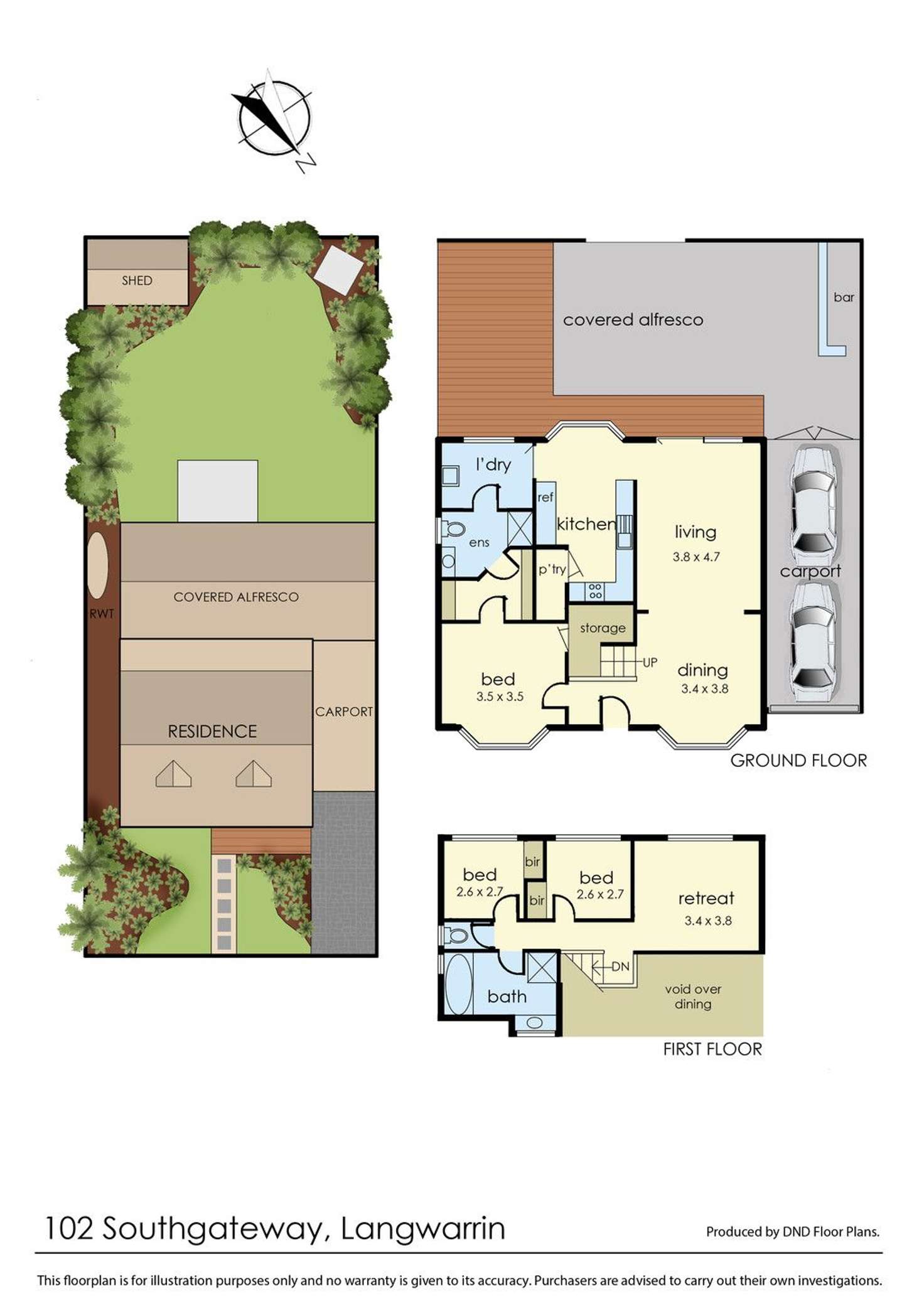 Floorplan of Homely house listing, 102 Southgateway, Langwarrin VIC 3910