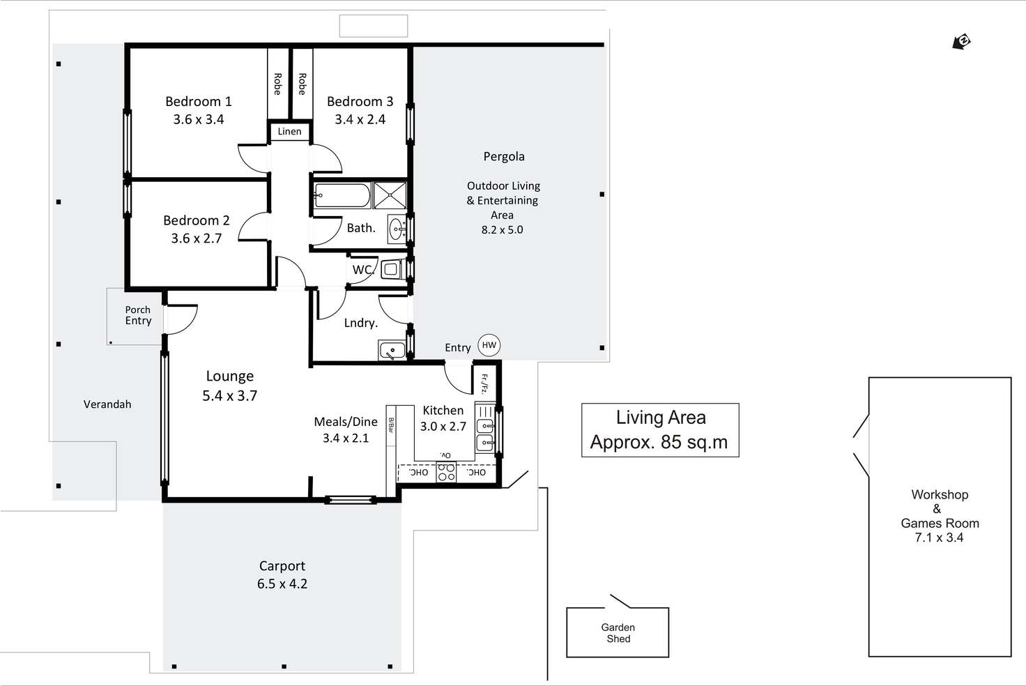 Floorplan of Homely house listing, 21 Farmer Street, Barmera SA 5345